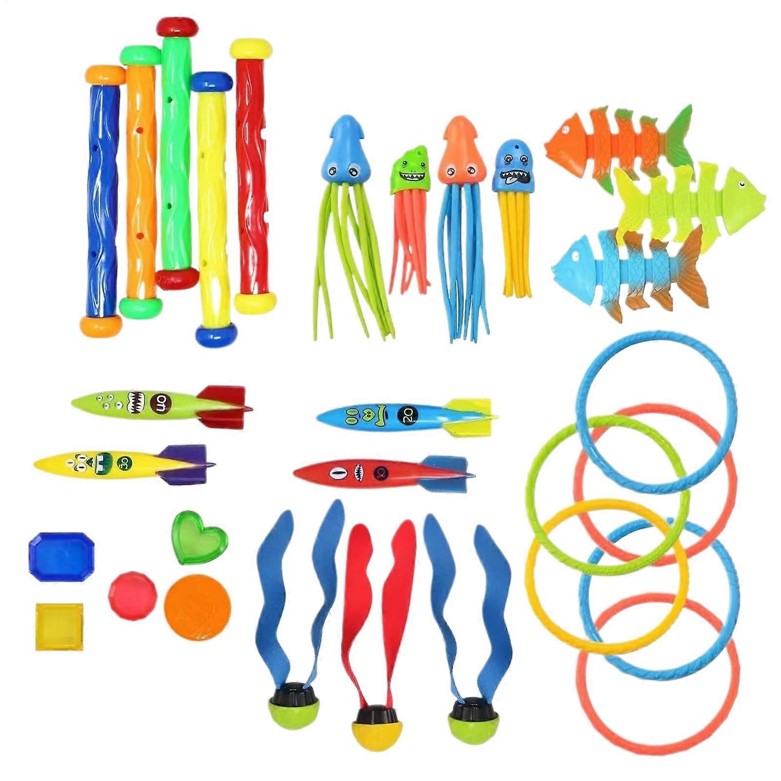 Dive Toy for Pool, Underwater Training Play Set for Kids Aged 3 to 12