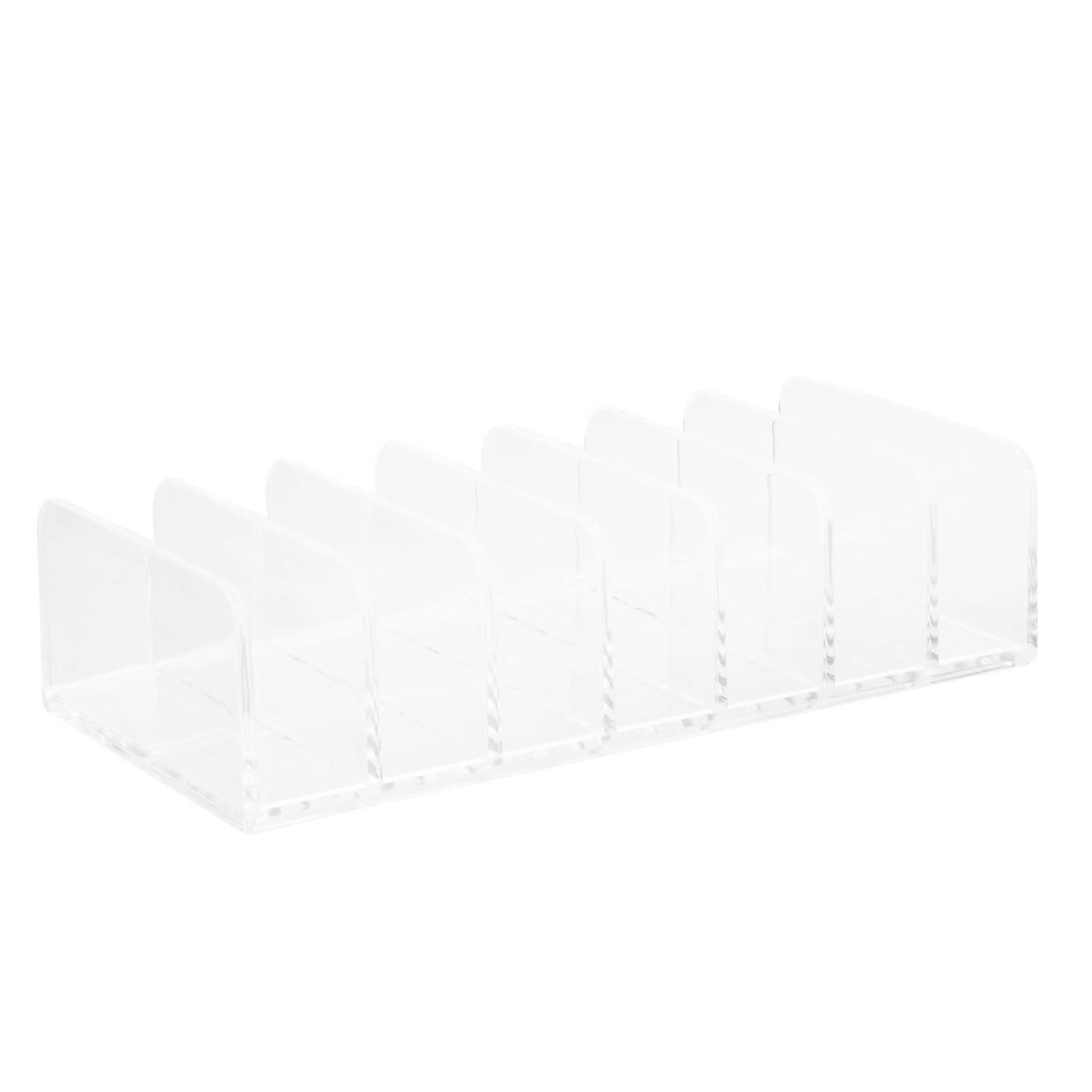 Pressed Powder Organizer with Transparent Dividers Multi Use Eye Palette Storage for Efficient Makeup Organization, Compact Design for Vanity &