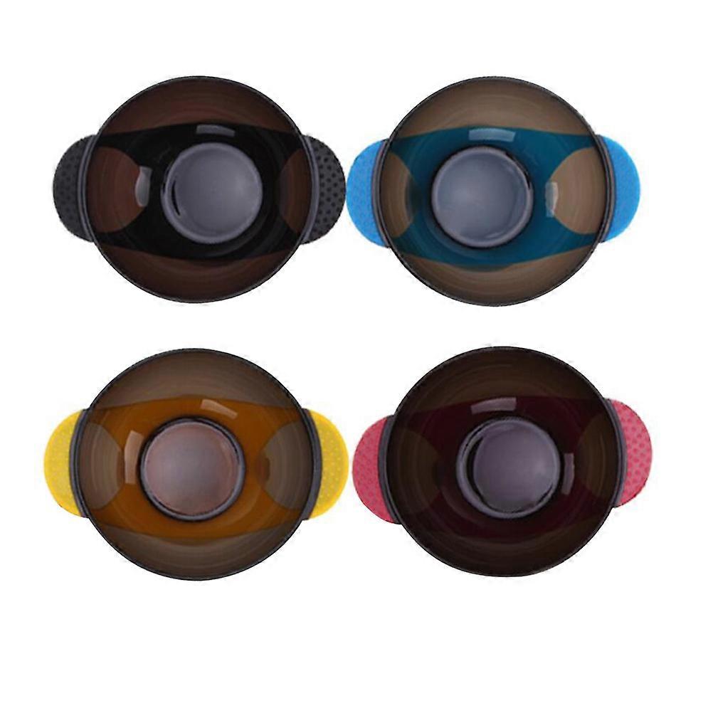 4pcs Non Slip Suction Hair Coloring Bowls Reusable Tinting Bowls for Salon & Professional Use Mixing with Stable Fixation