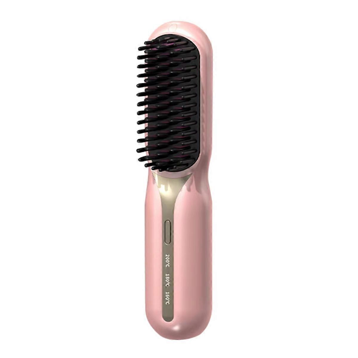 Electric Hot Comb Hair Straightener - Fast Heating, Portable, Anti-Scald, Ideal for Travel, Beard & Hair Styling B
