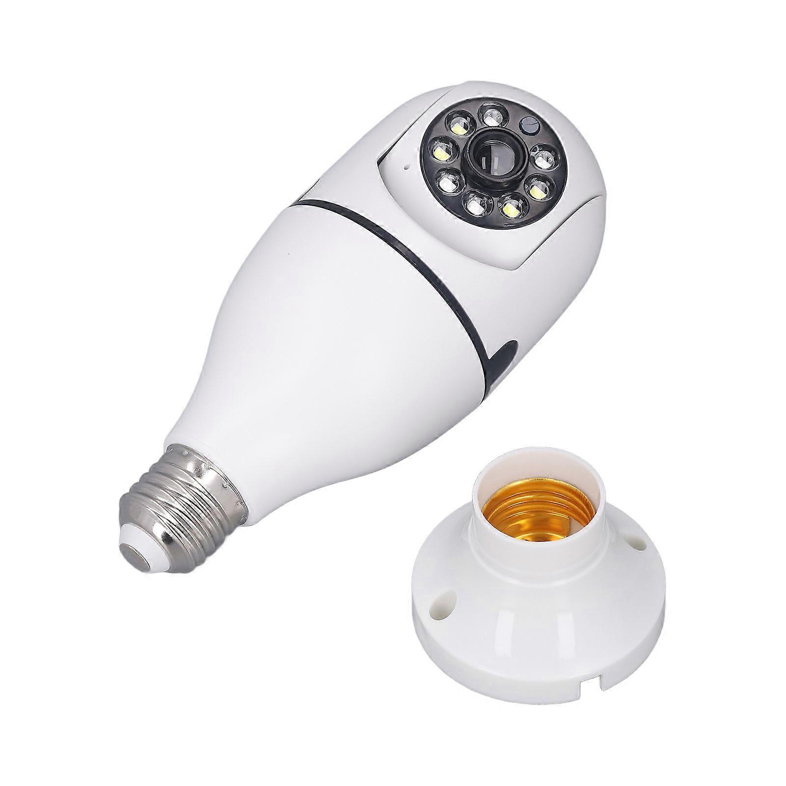 Câmera de lâmpada sem fio 360 graus Gravação de rastreamento automático Voz de 2 vias Visão noturna Wifi Câmera de vigilância 110-220V