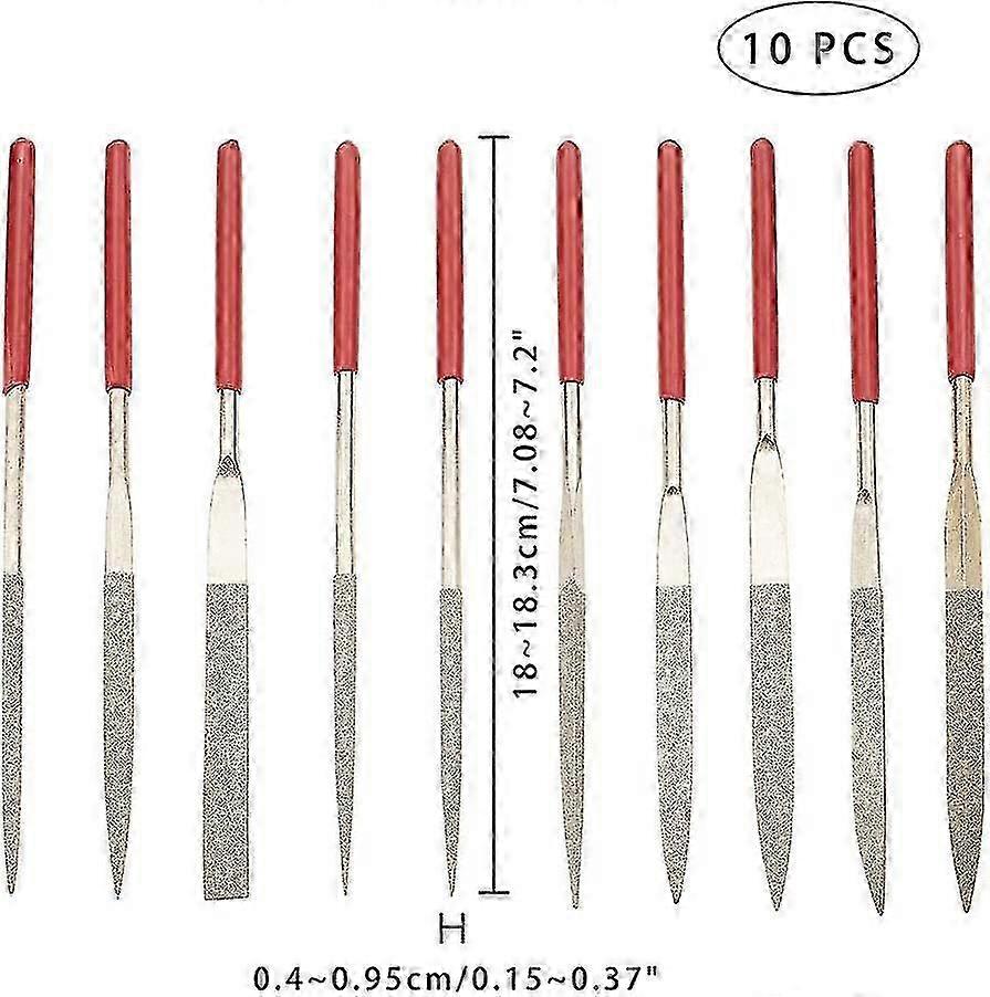 Diamond Needle File Set With Storage Box Clean Brush, Tool Kit For Heilwiy Sharpening And Deburrin SZRH A-F