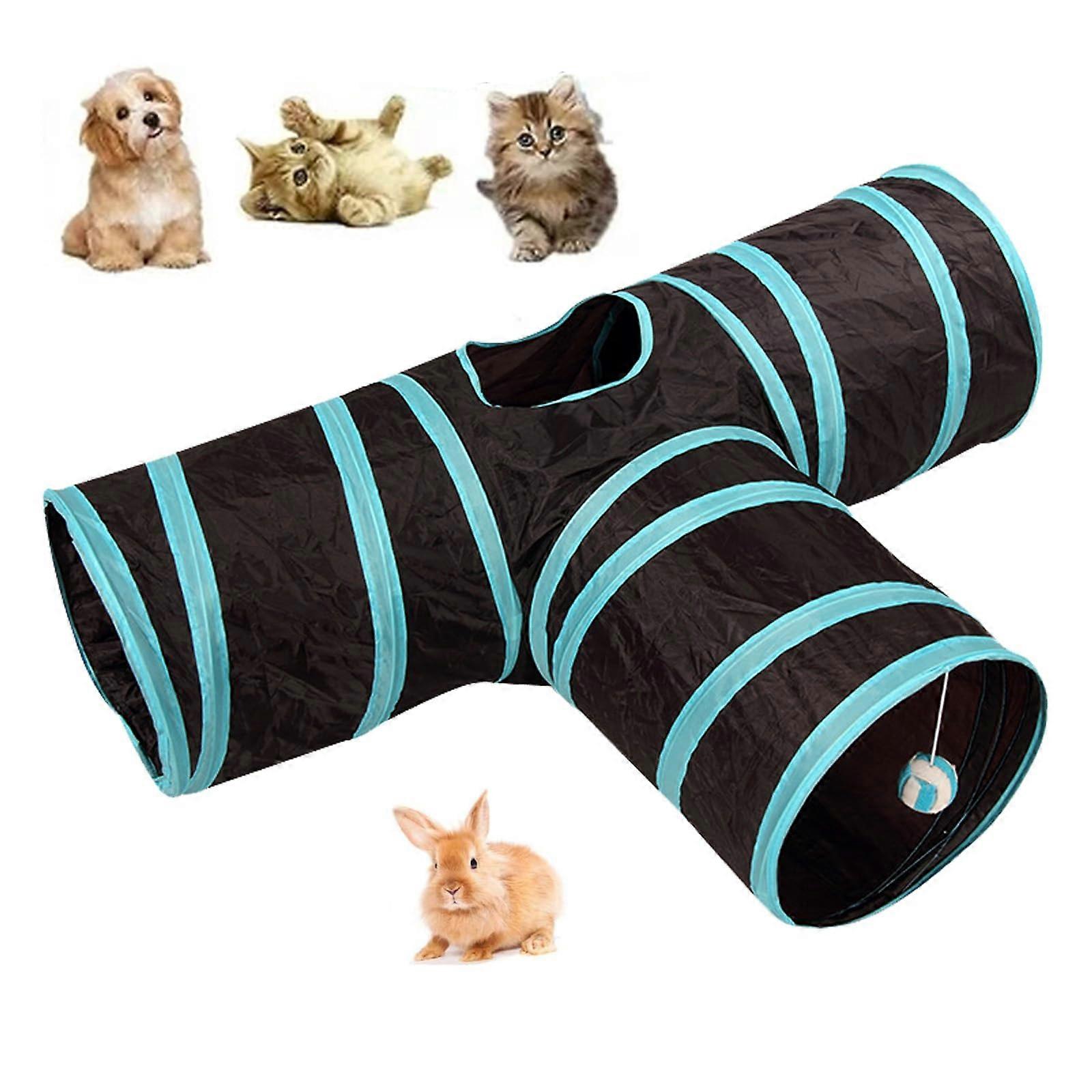 Foldable Cat Tunnel Toy for Kittens, Puppies, and Rabbits - Indoor/Outdoor Use, Lightweight, Durable Design