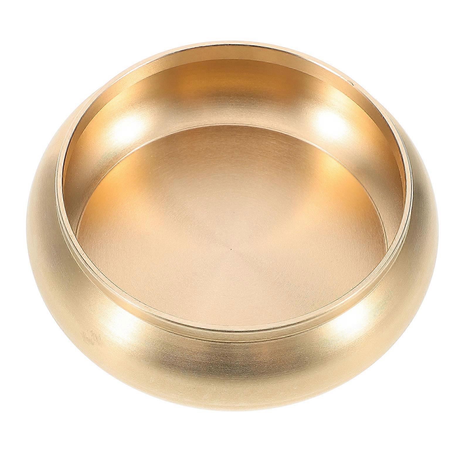 Household Brass Ashtray Golden Ash Holder Ornaments for Storage with Wealth-Attracting Style