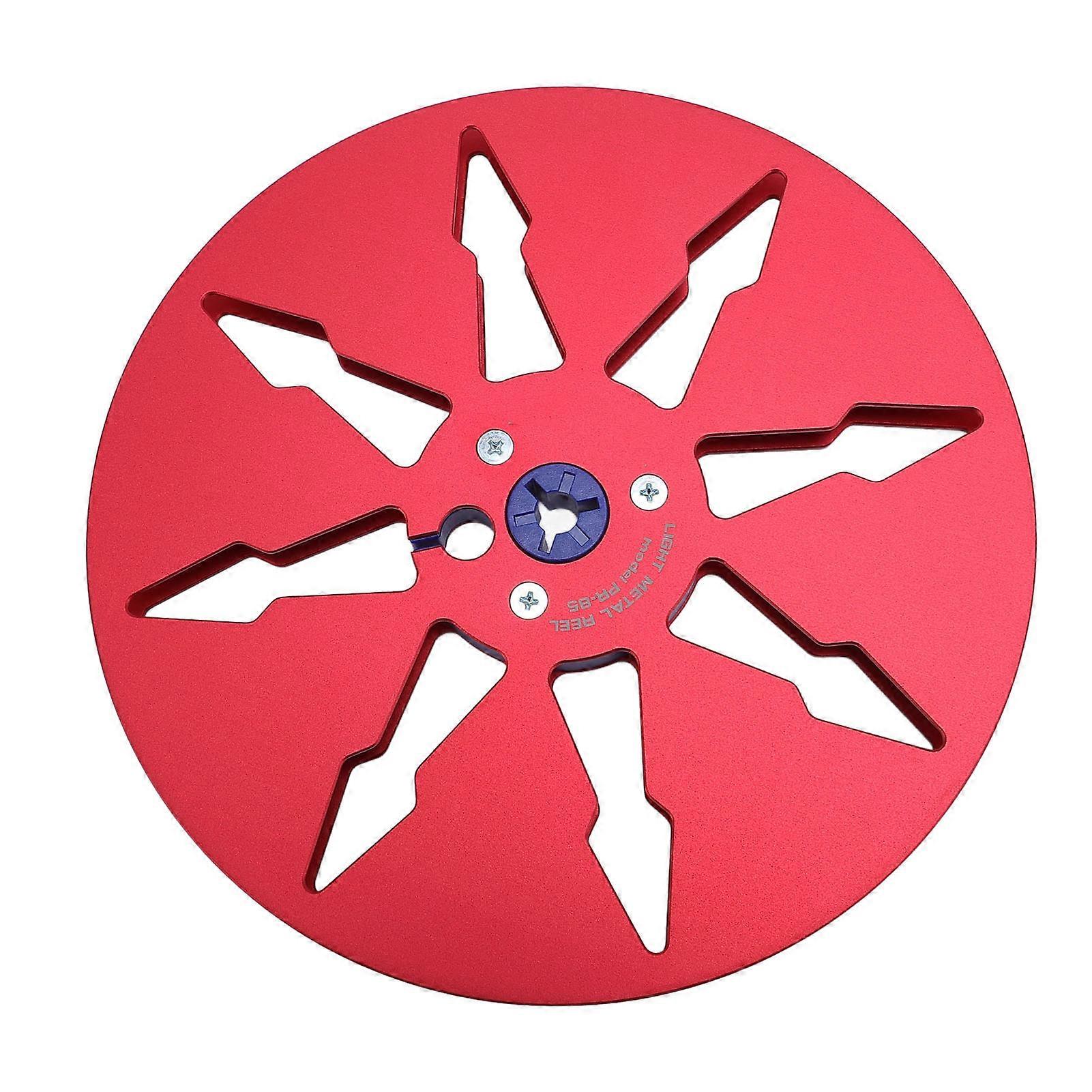 Red Aluminum Alloy 1/4 7in Empty Tape Reel for ReVox NAGRA Studer - 8 Hole Design