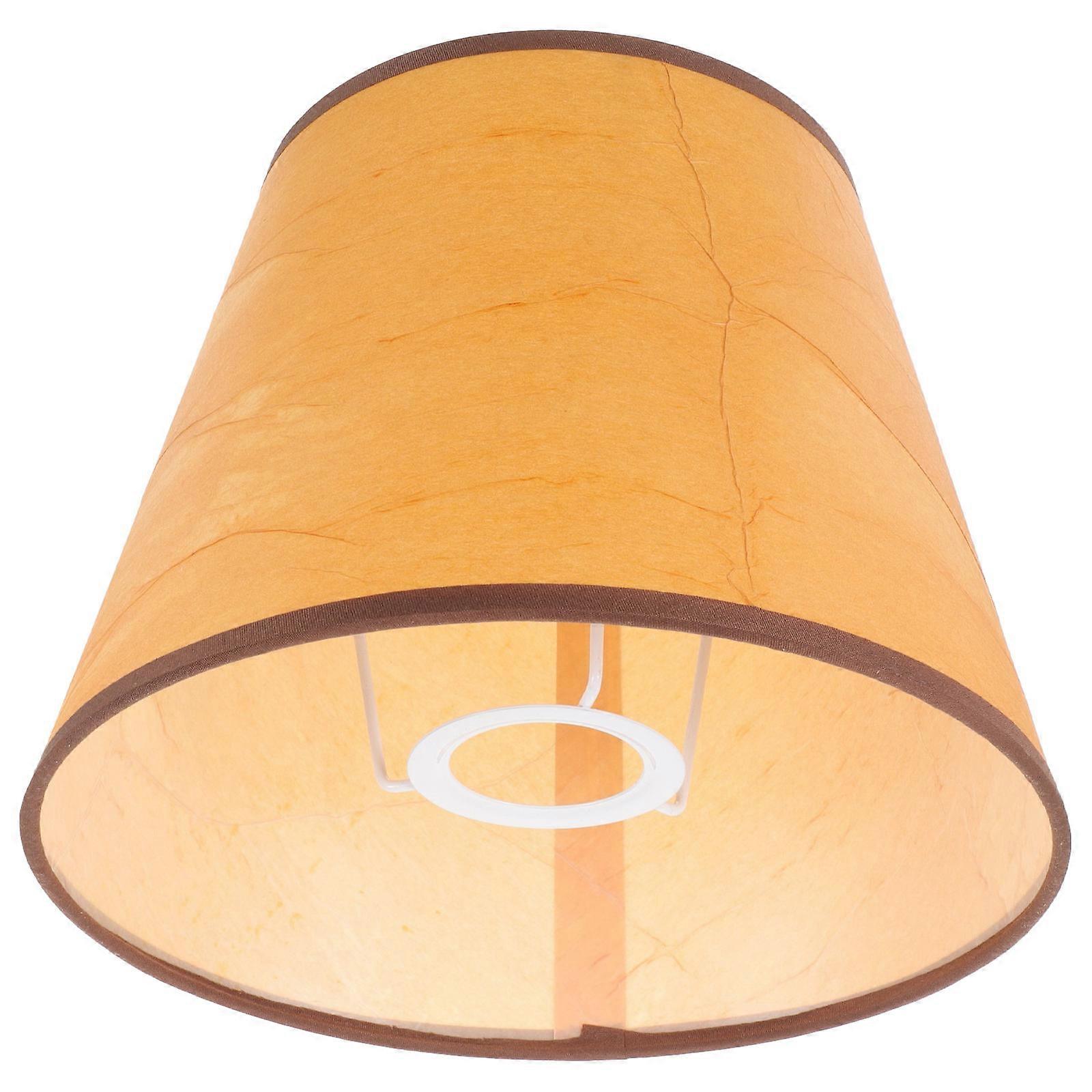 Replacement Lampshade For Table Lamp Bedroom Style Round Shape Chocolate 22.00X22.00X17.00CM Iron PVC 1Set