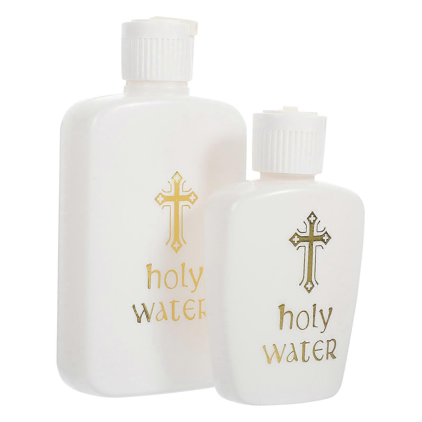 2pcs Lightweight Refillable Holy Water Bottles for Religious Ceremonies & Festivals – Portable Blessing Vials with Elegant Design