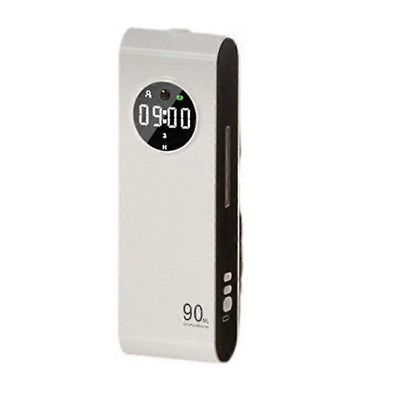 USBRechargeable Deodorant Home Fragrance with Clock Function Dual-Mode Switching Automatic Sensor Aromatherapy Machine A--White  Black