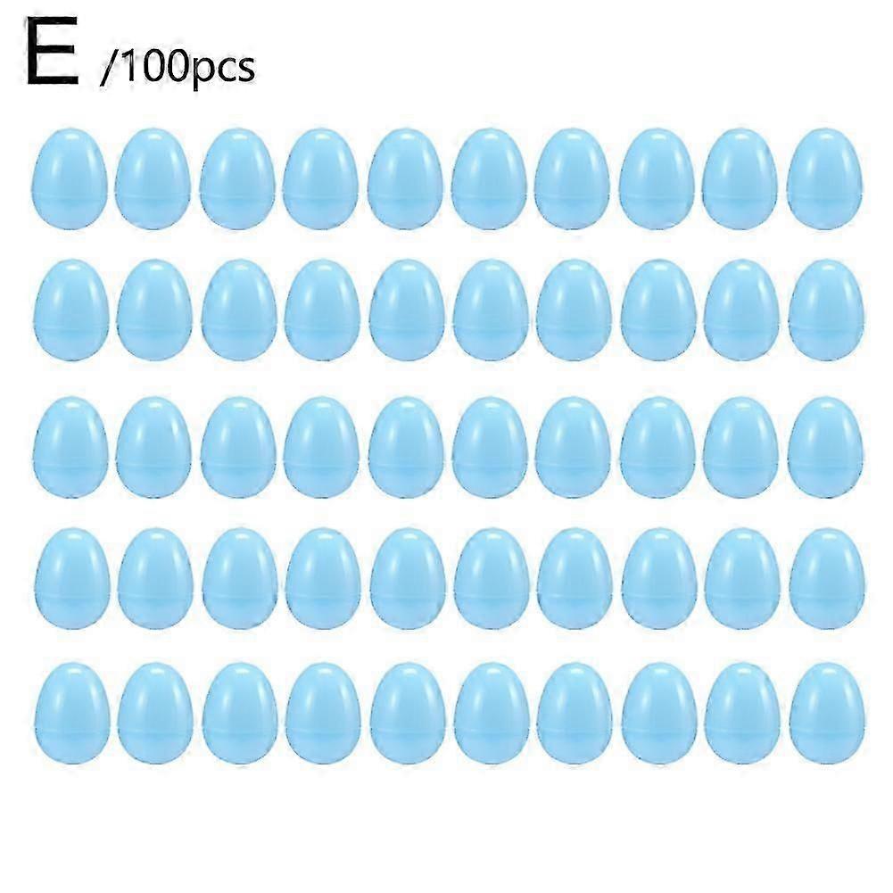 100 pcs Fillable Easter Eggs Pastel Bright Plastic Easter Eggs Bulk Empty Blank-jc