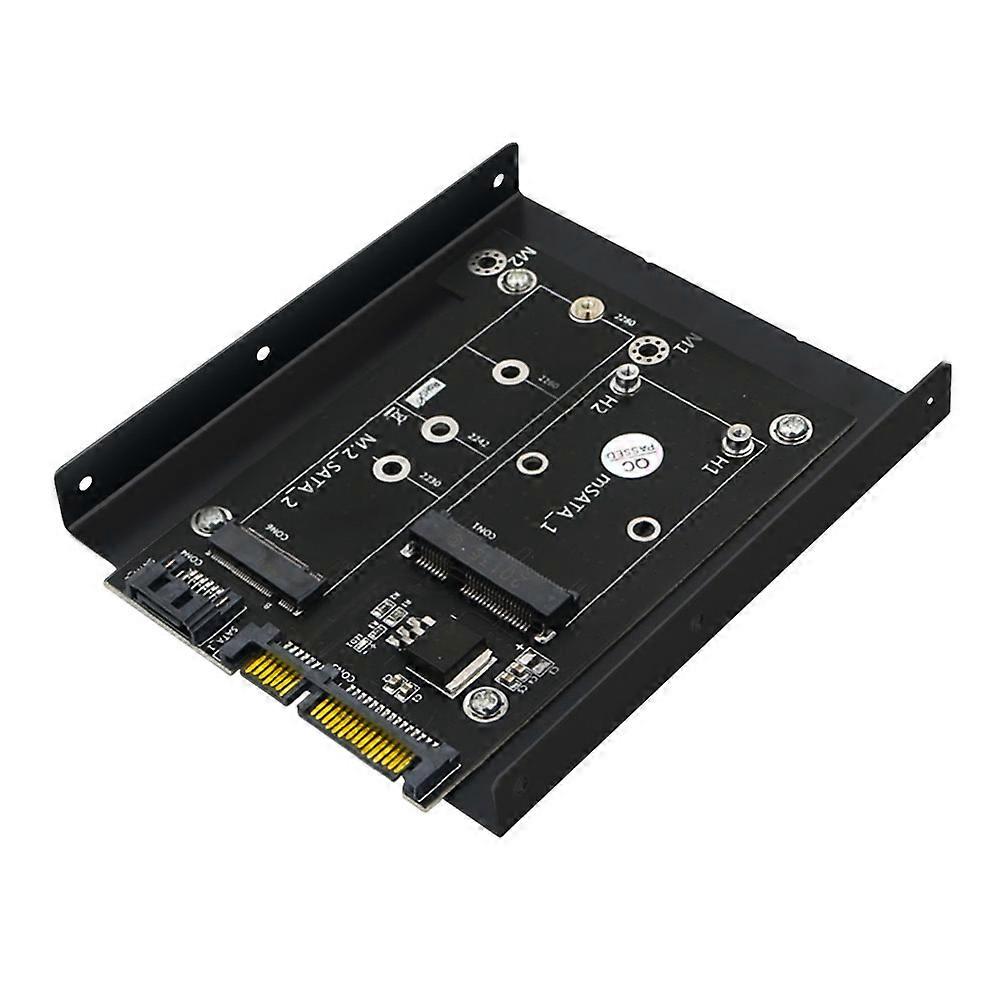 Msata Ssd Adapter Dual Ssd Enclosure For Tech Enthusiasts Device Upgrade Supports M 2 And Msata 1Pack