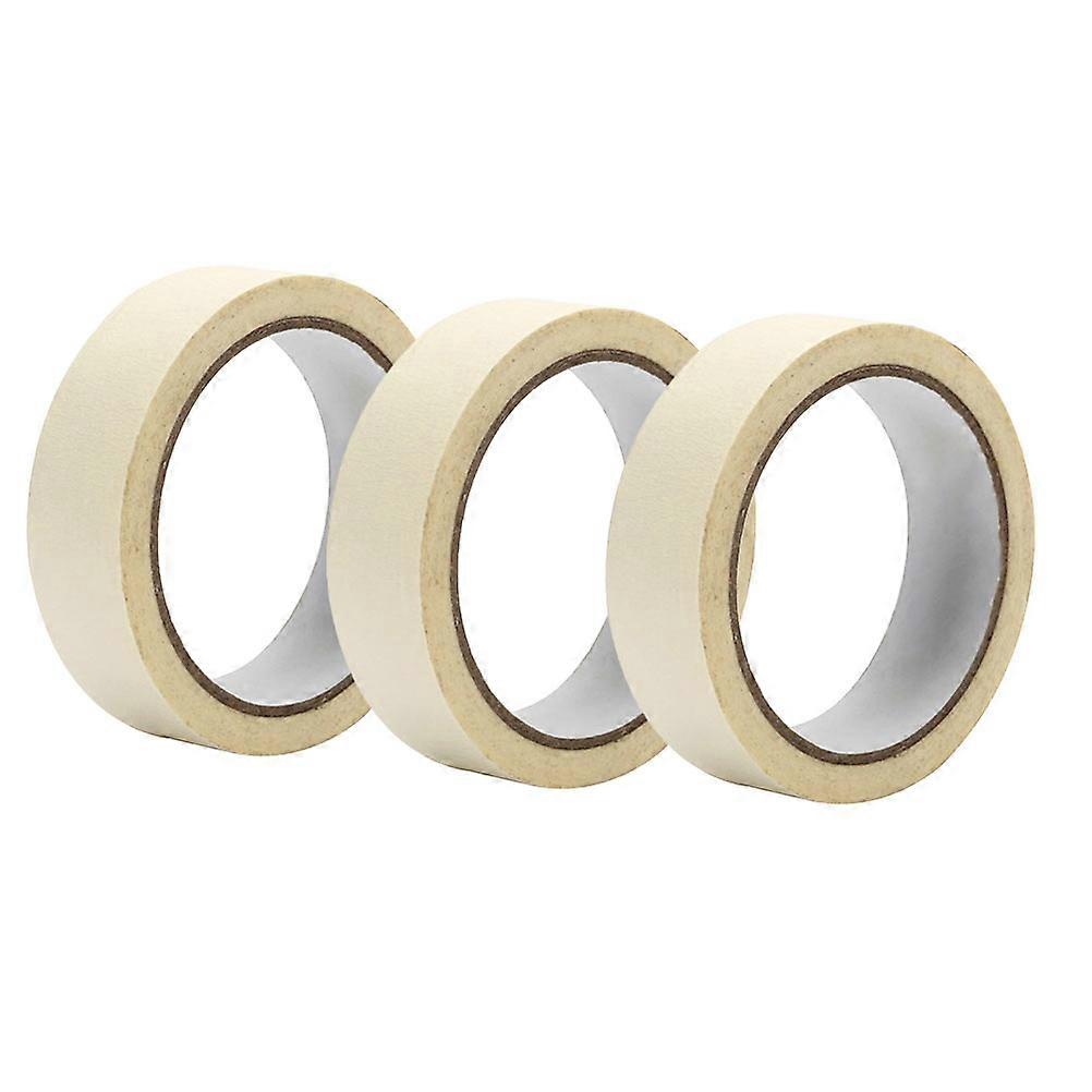 Masking Tape for Home Use Beige Paper Tape with Long Size Design and No Residue 3 Rolls