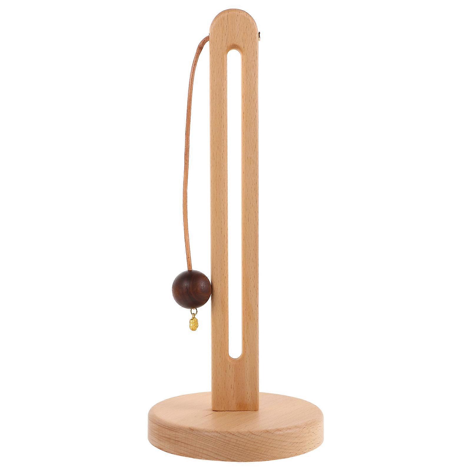 Wooden Paper Towel Holder Freestanding Space Saving for Countertop Use Multi Color 12.5 x 4.7 Inches