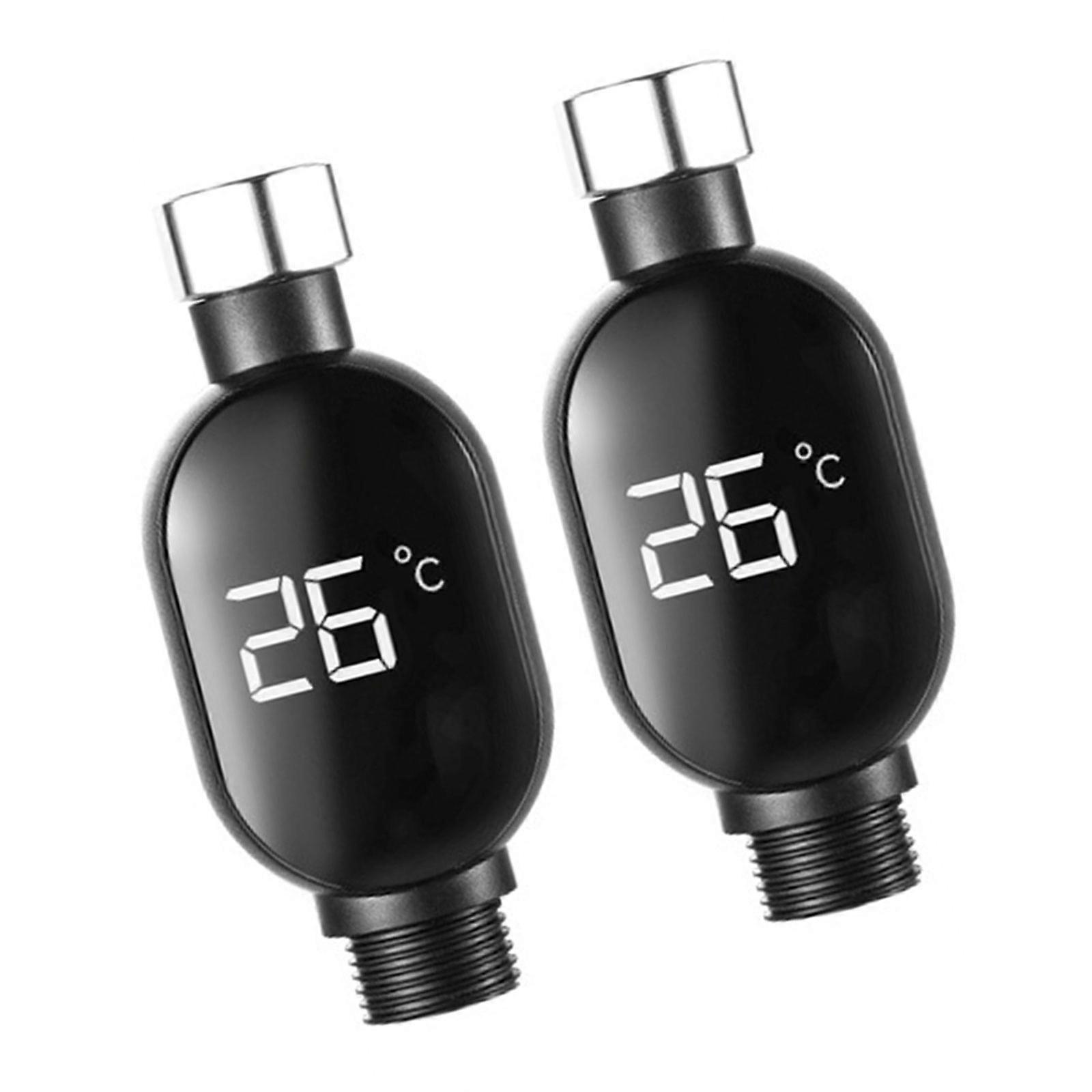Waterproof Shower Head Thermal Display Temperature Display Small Sensors Steel Fitting Easy Bathroom Install for Home Multicolor