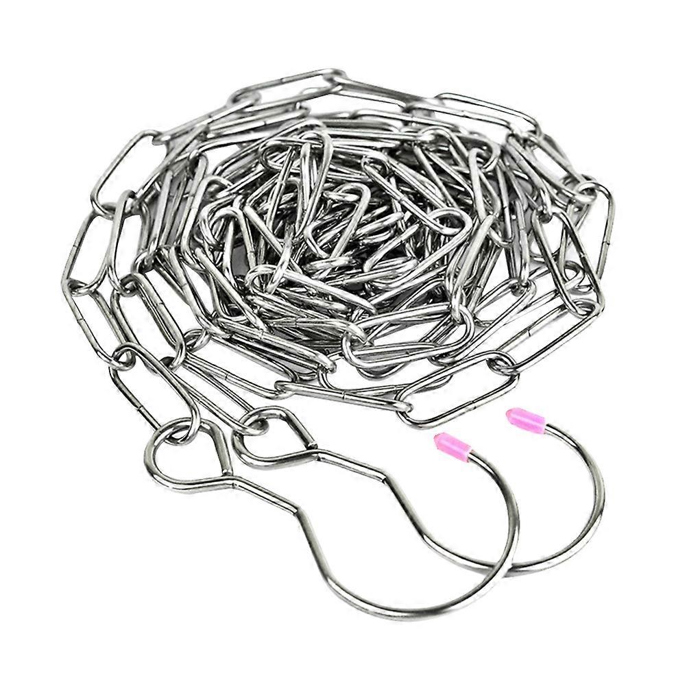 Clothes Drying Chain Stainless Steel Clothes Drying Rope with Two Hooks