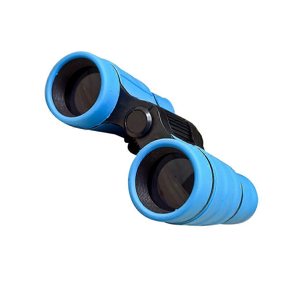 Kids Binoculars Toy for Bird Watching Made of Durable Plastic Blue with Adjustable Straps and Lens Tubes 4X