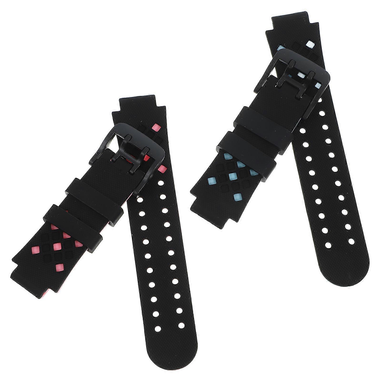 Enfants Téléphone Montre Bleu Noir Remplacement Rapide Pour Y03 2Pcs