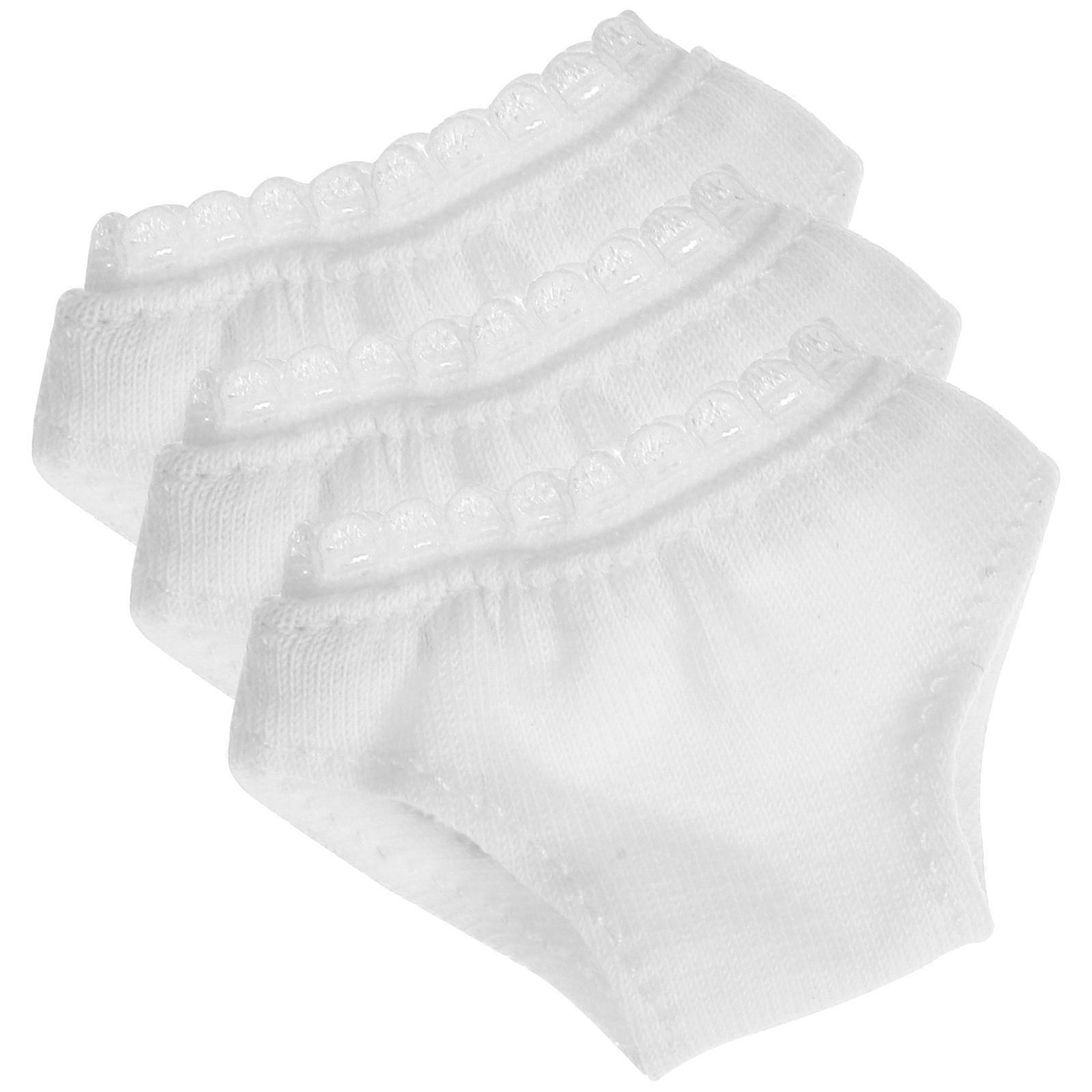 Stylish White Cloth Doll Underwear for Pretend Accessories 3pcs