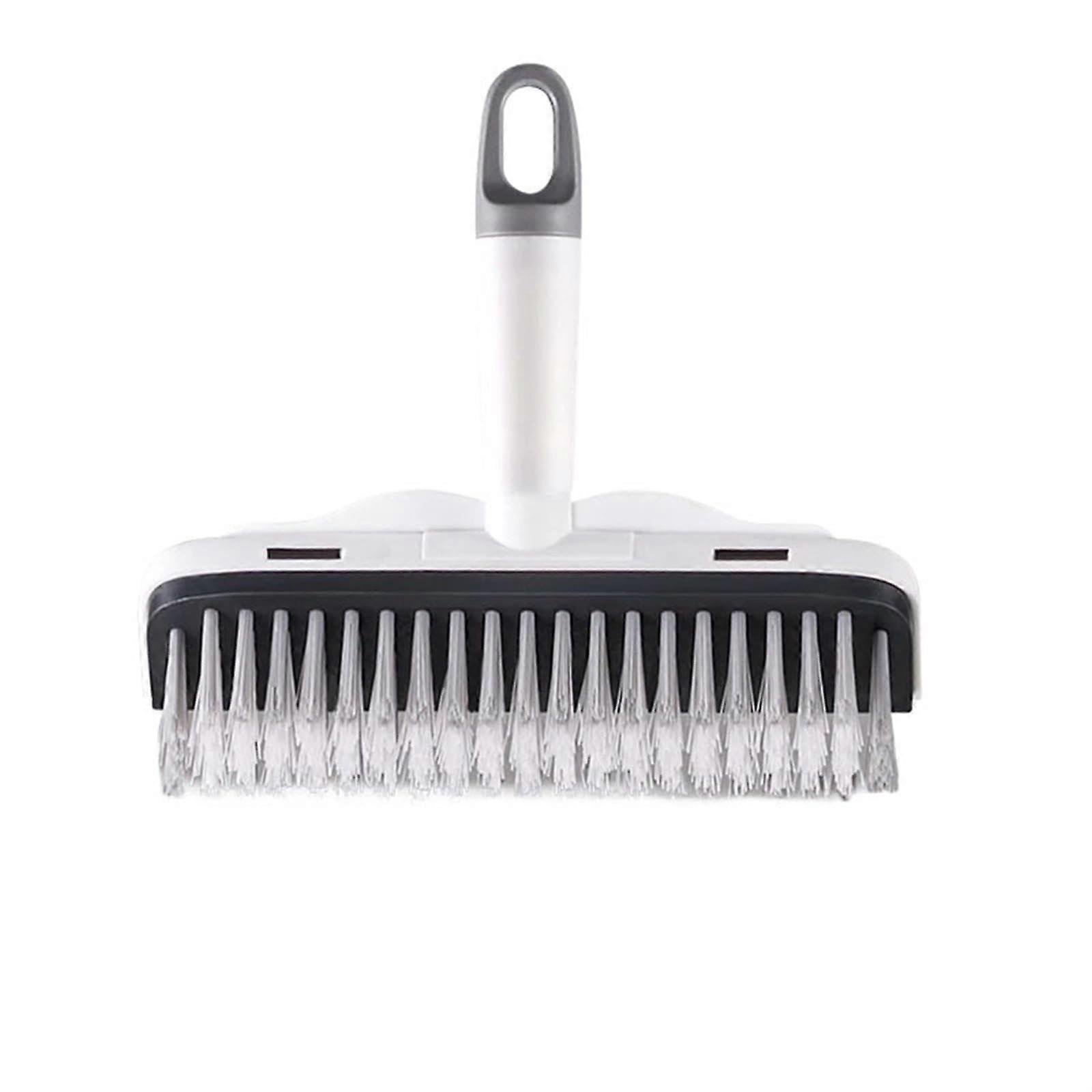Street Broom Bathroom Floor Brush 21 cm, Hard Scraping Brush, Two-in-One Tile Cleaner with Long Handle