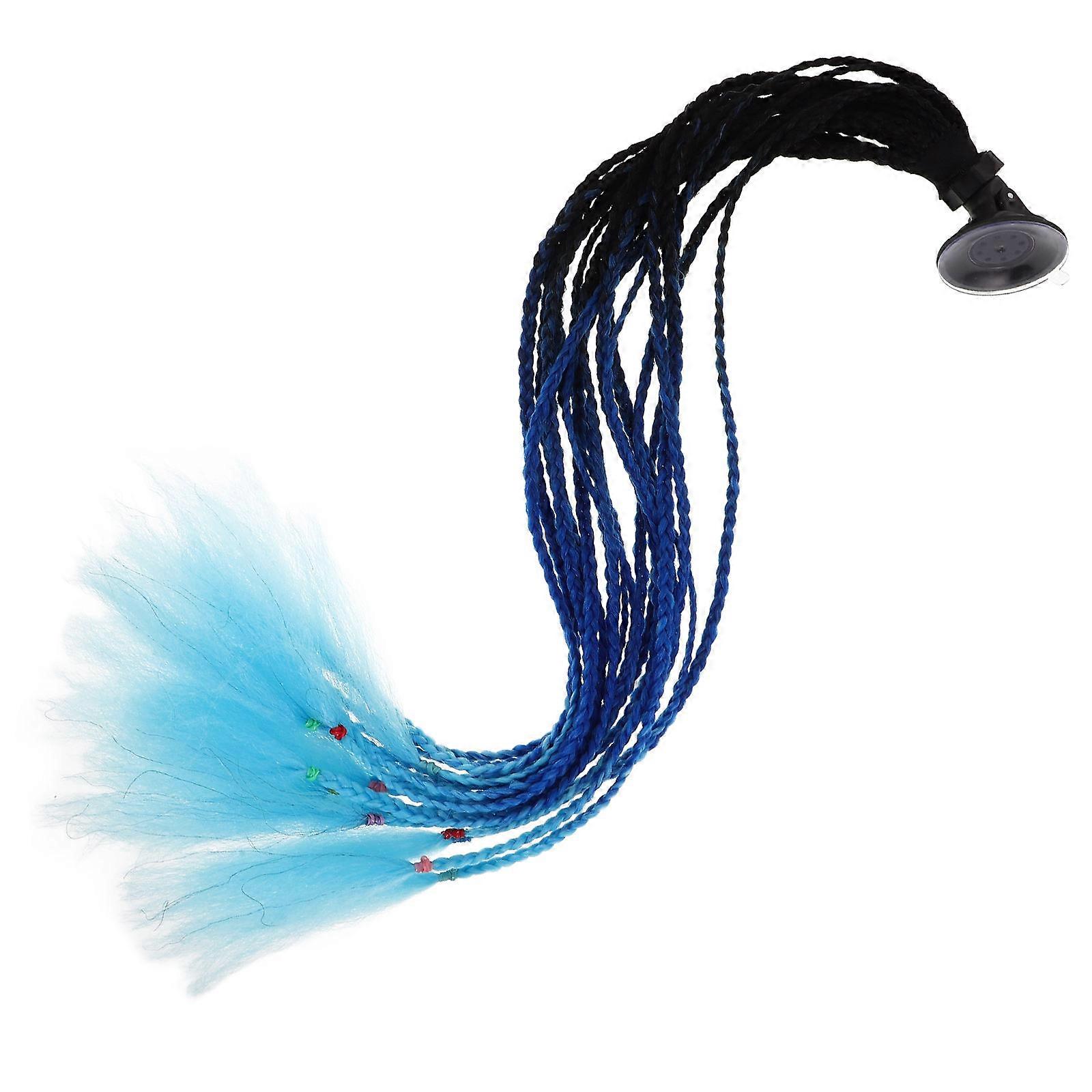 Multi Color Motorcycle Braid Ponytail Clip Extension with Suction Cup for Caps Decorations Lightweight and Portable