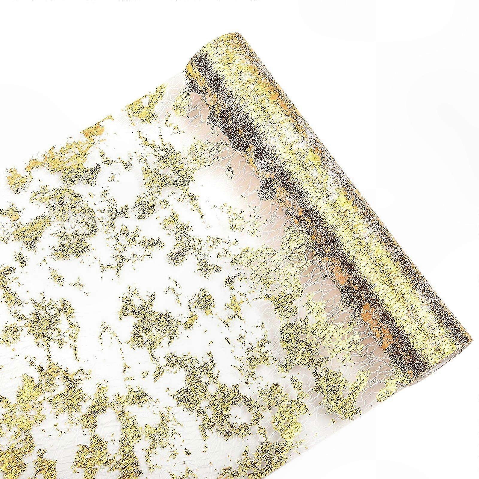 28CM×10M Modern Gold Table Runner Sparkling Fabric Decorative Tablecloth Table Decors Silver