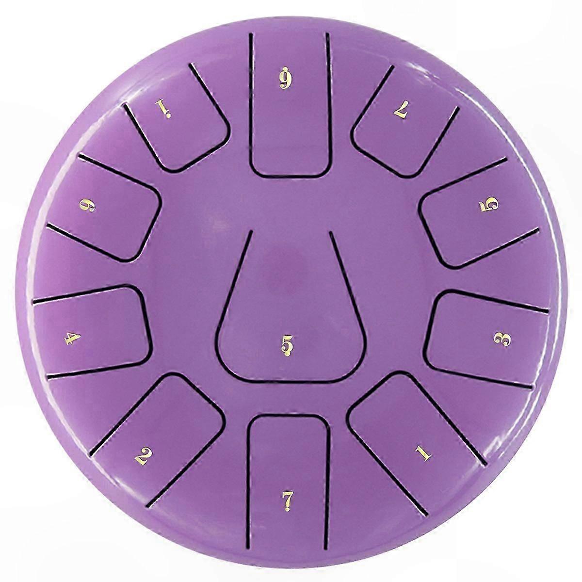 8-Inch Steel Tongue Drum with 11 Notes, Handcrafted Percussion Instrument for Music Enthusiasts