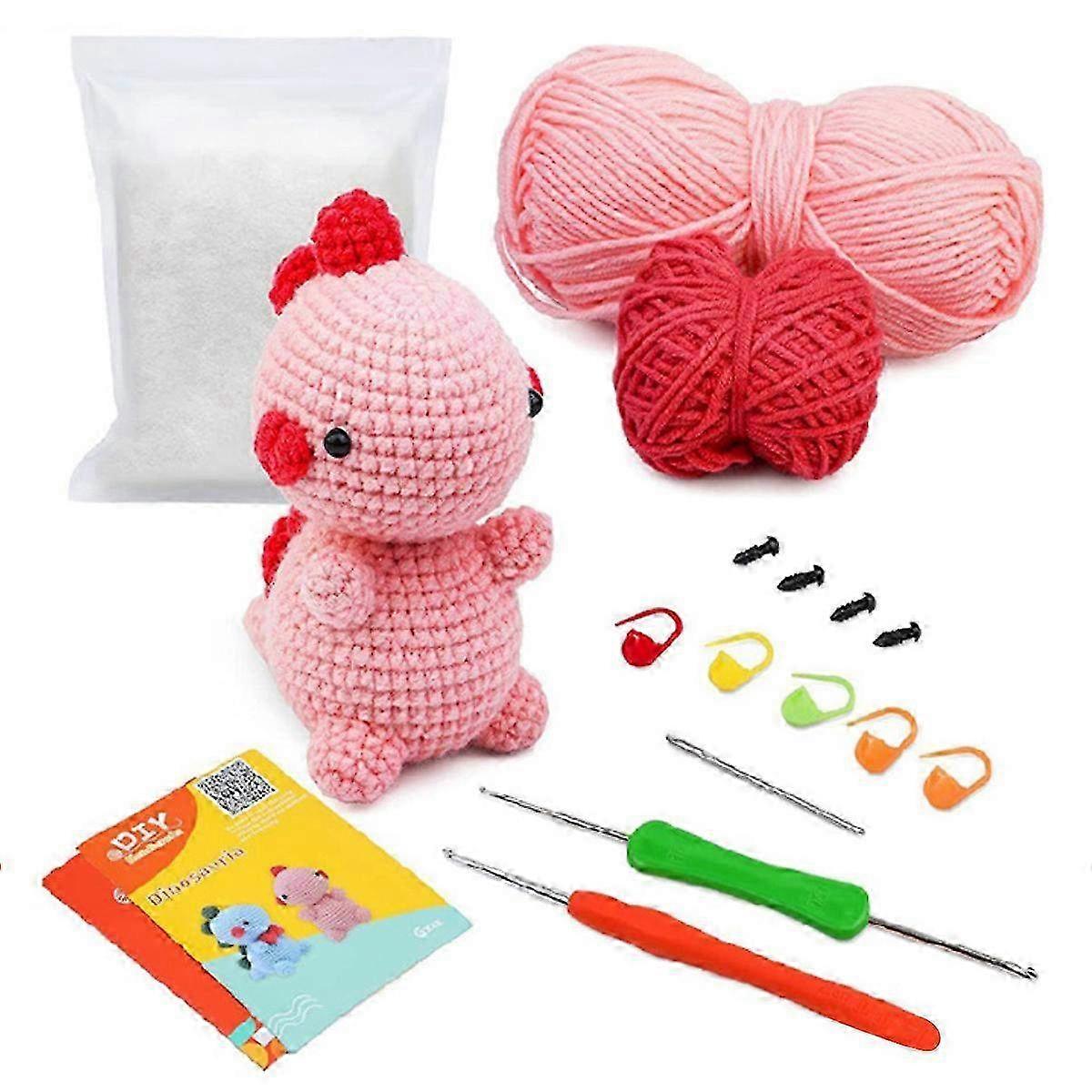 Beginner Crochet Kit with Easy-to-Use Yarns, Tools & Step-by-Step Video Instructions - Perfect Starter Set for New Crafters