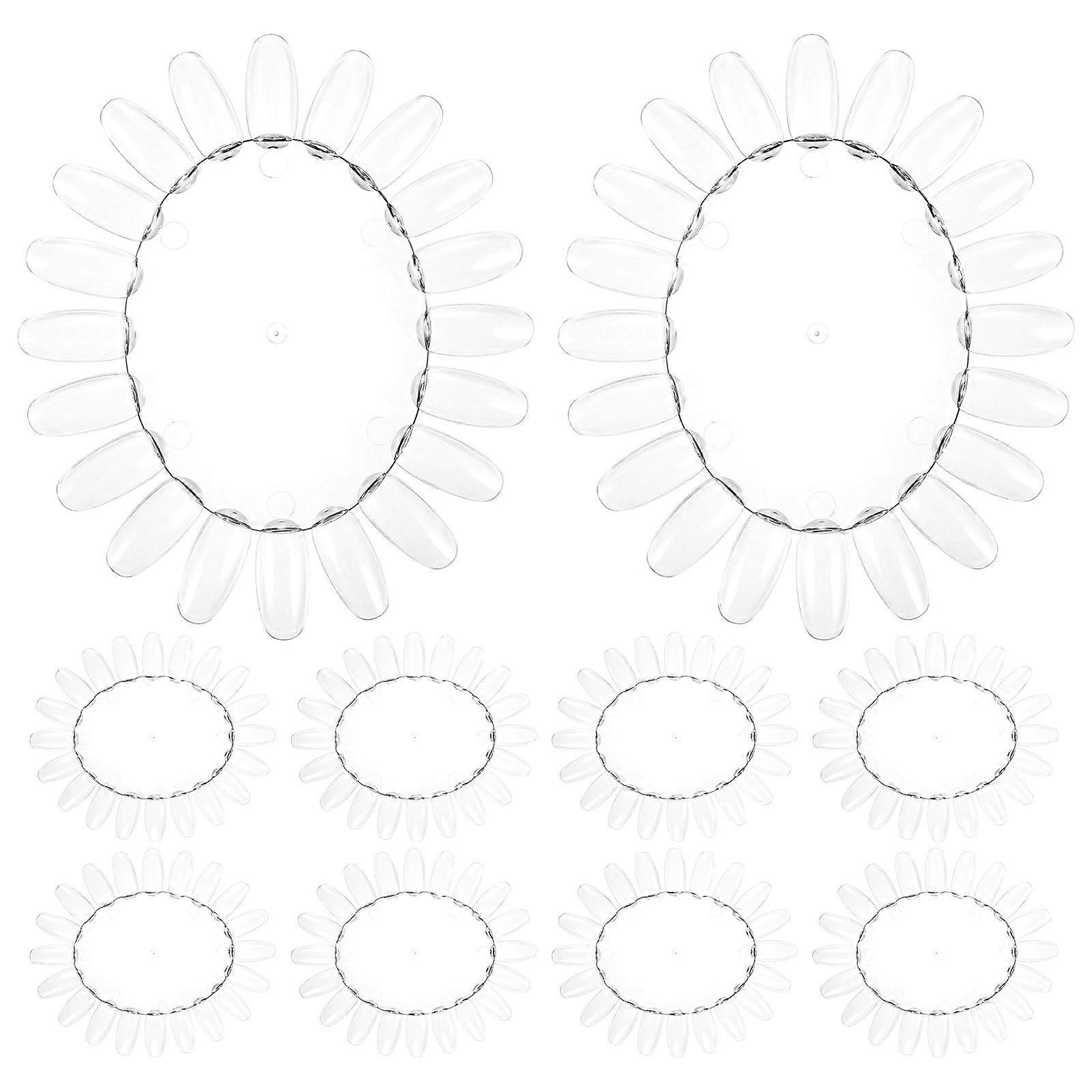 Clear Round Nail Sample Display Practice Wheel For Salon Owners DIY Enthusiasts 10Pcs