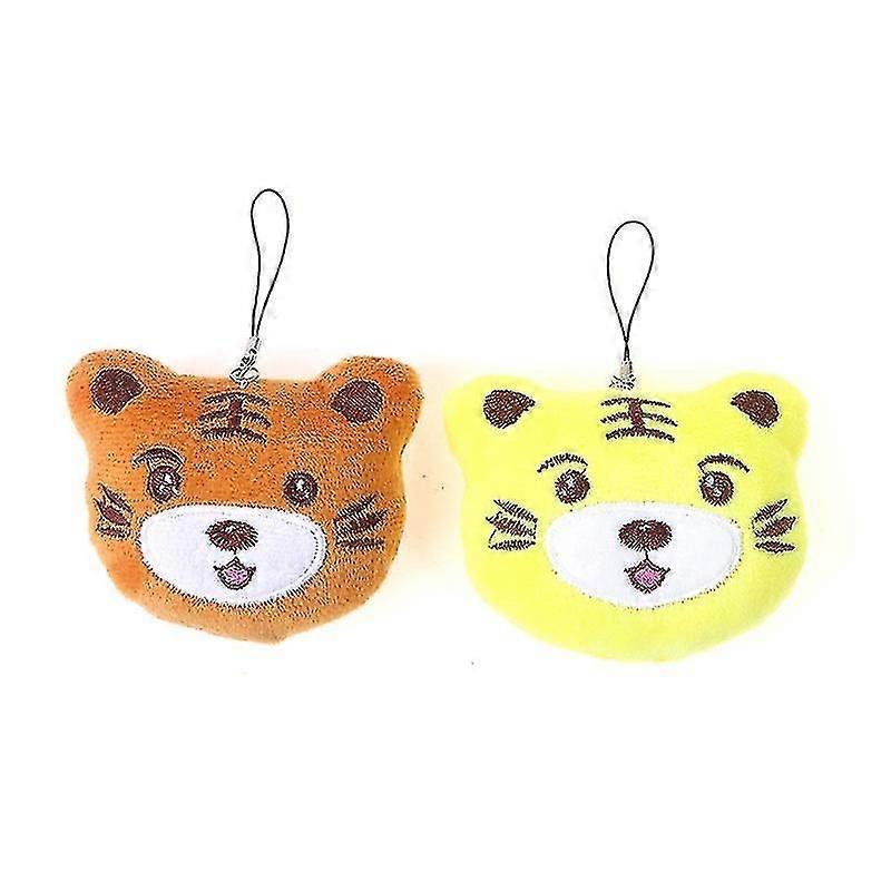 1pc新しい2022マスコットミニぬいぐるみタイガーヘッドトイペンダントソフトぬいぐるみおもちゃ