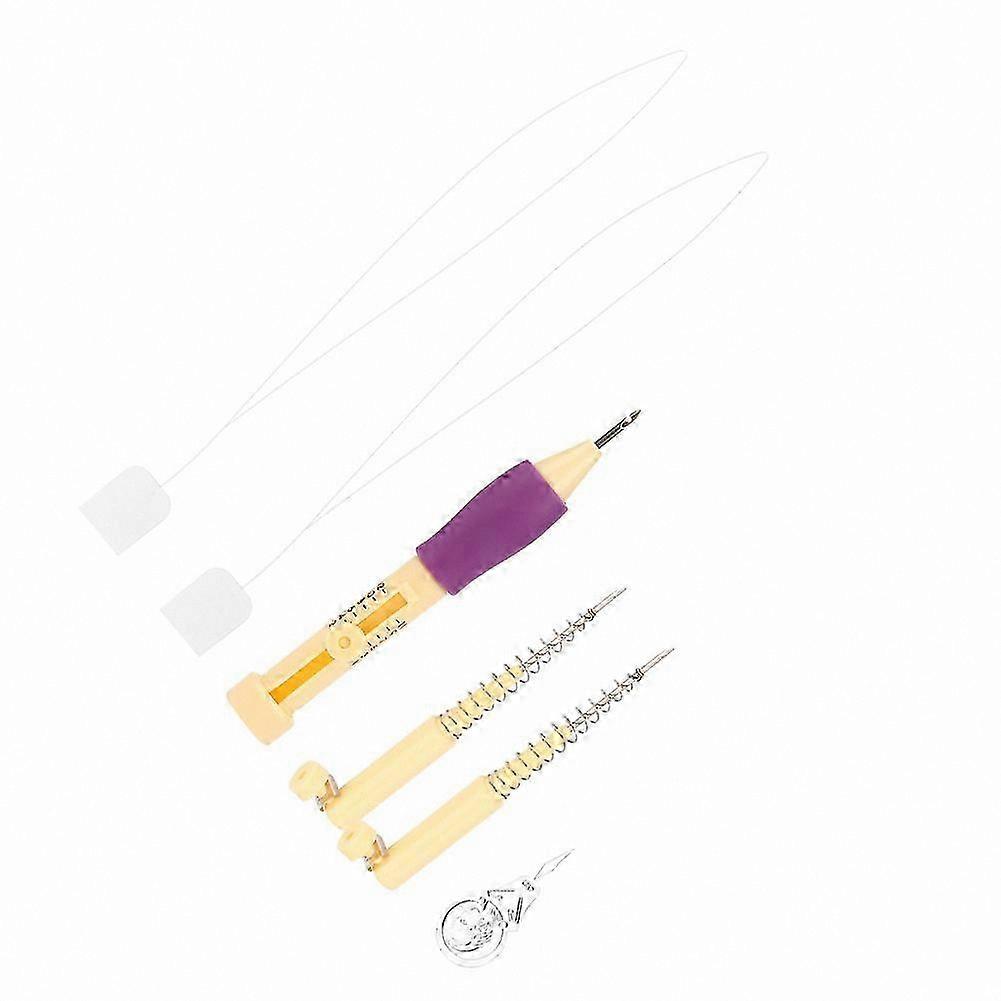 Spring-Loaded Needle Felting Tool with 2 Interchangeable Needles for DIY Crafting Projects