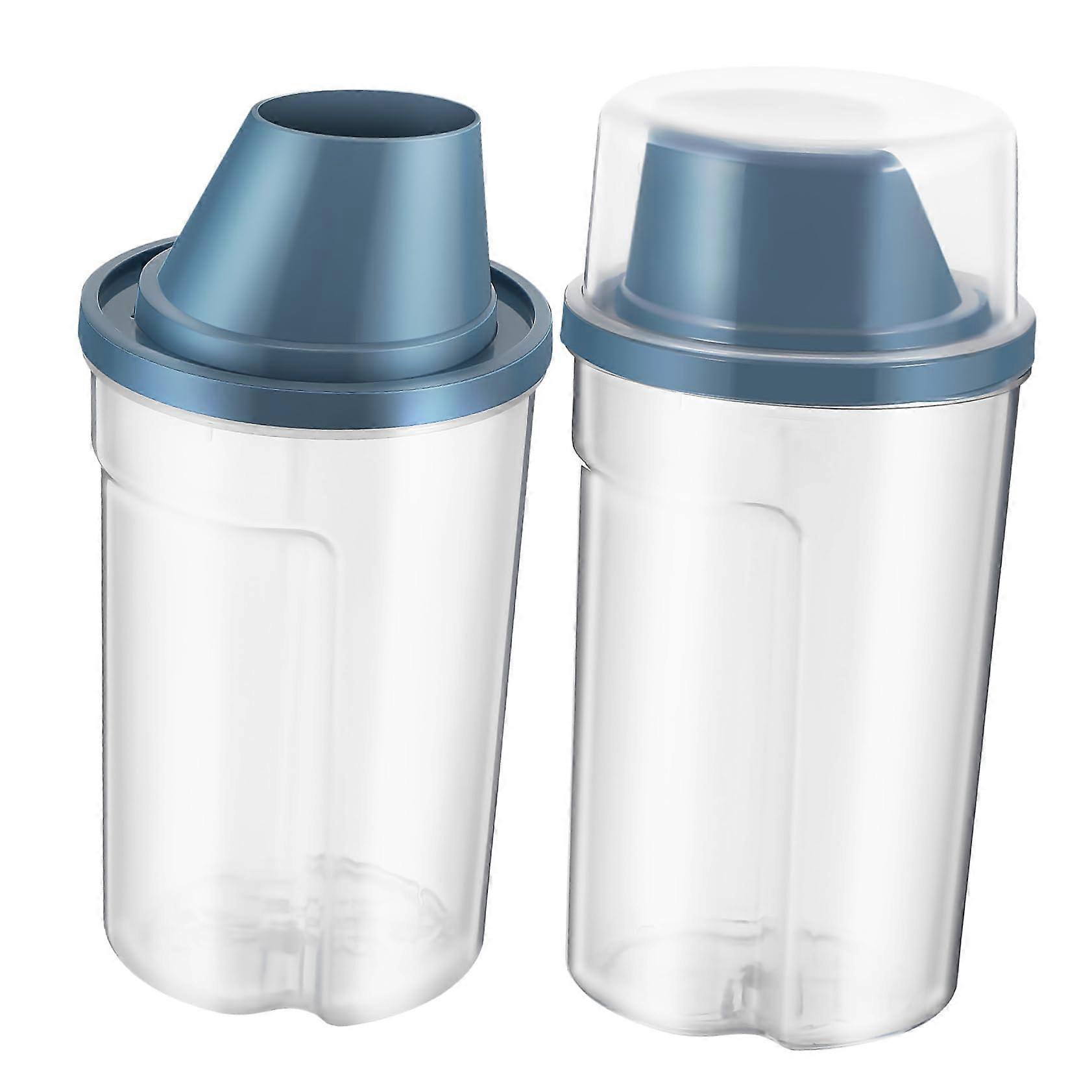2 pieces transparent airtight pet food storage containers for dry food, suitable for dogs, cats, and birds.