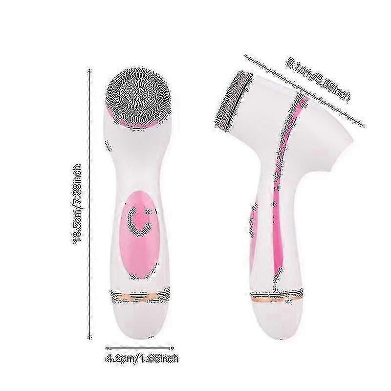 3 In 1 Electric Facial Cleansing Brush Silicone Rotating Face Brush Deep Cleaning Skin Peeling Massa