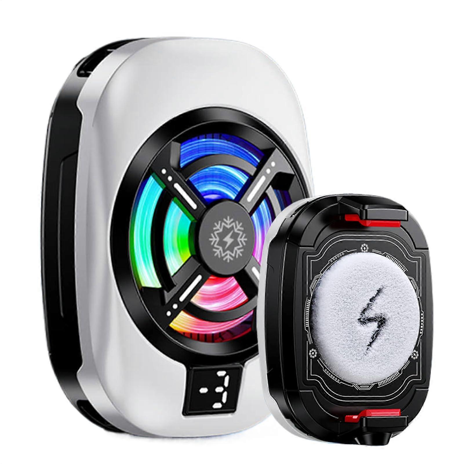 Phone Cooler  Double Semiconductor Cooler, Rechargeable Fan, LED Display