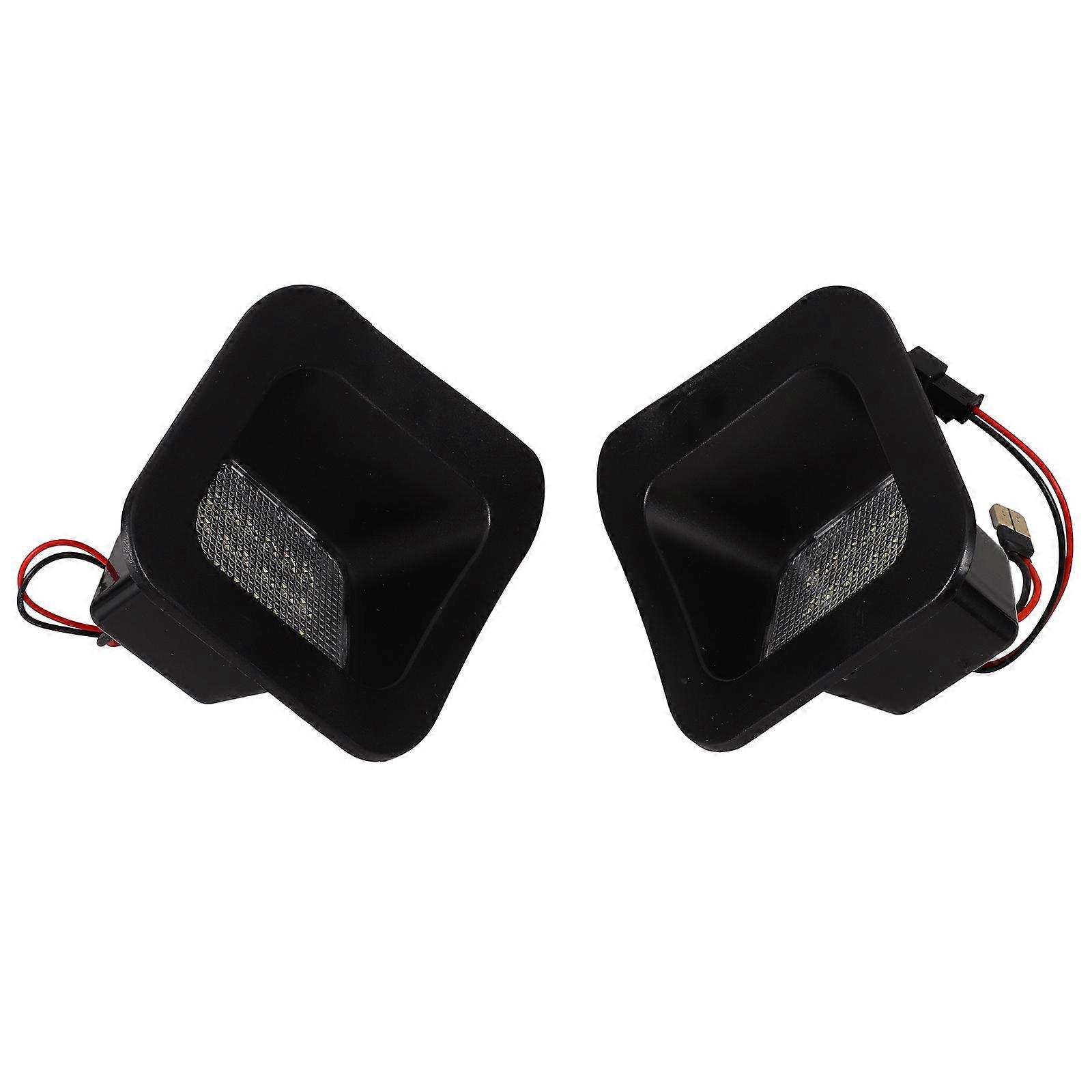 License Plate Lights for Car Use Black PC Material 1 Pair 6.3 Inches
