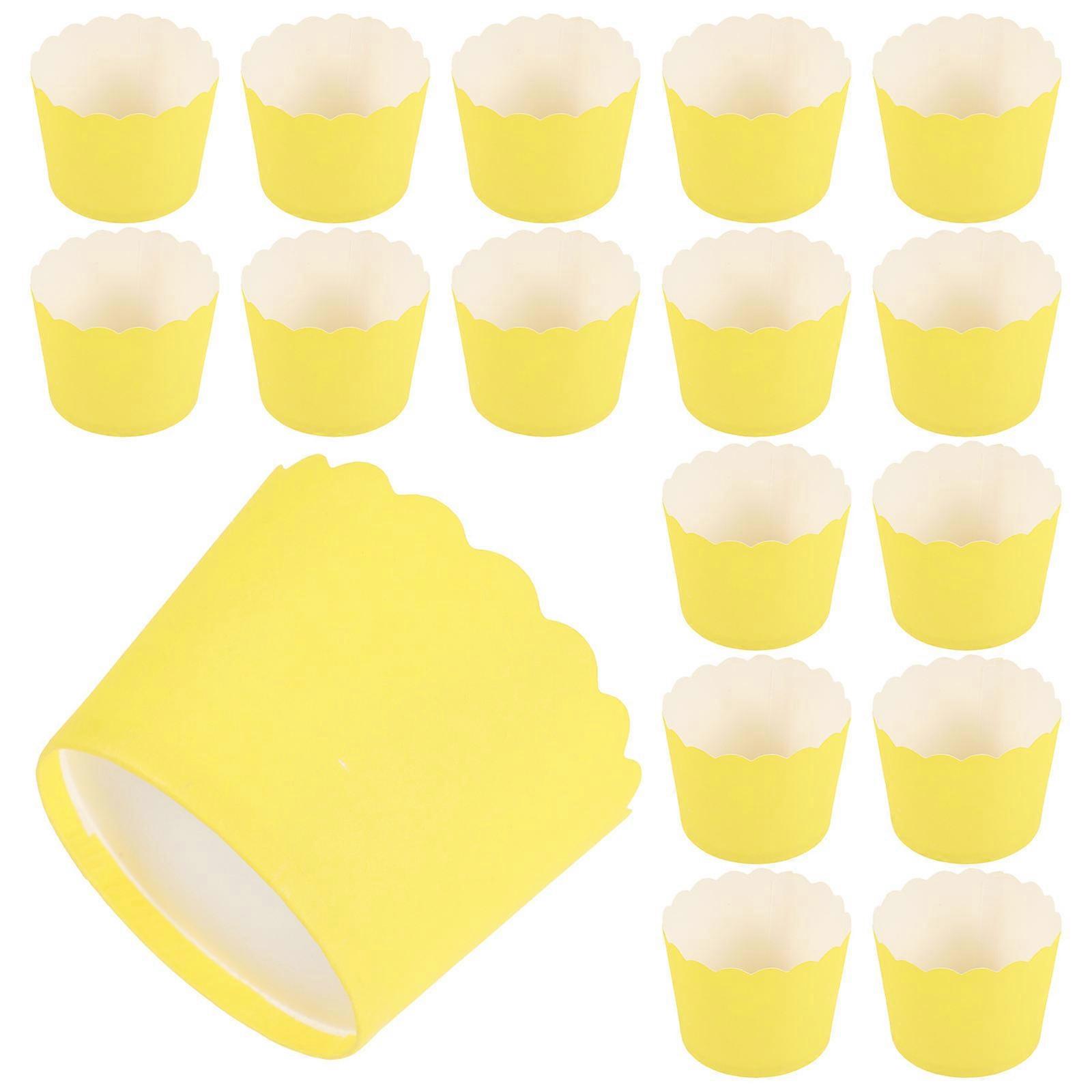 Yellow Paper Cupcake Liners for Party Use Great for Baking and Dessert Shop 50pcs