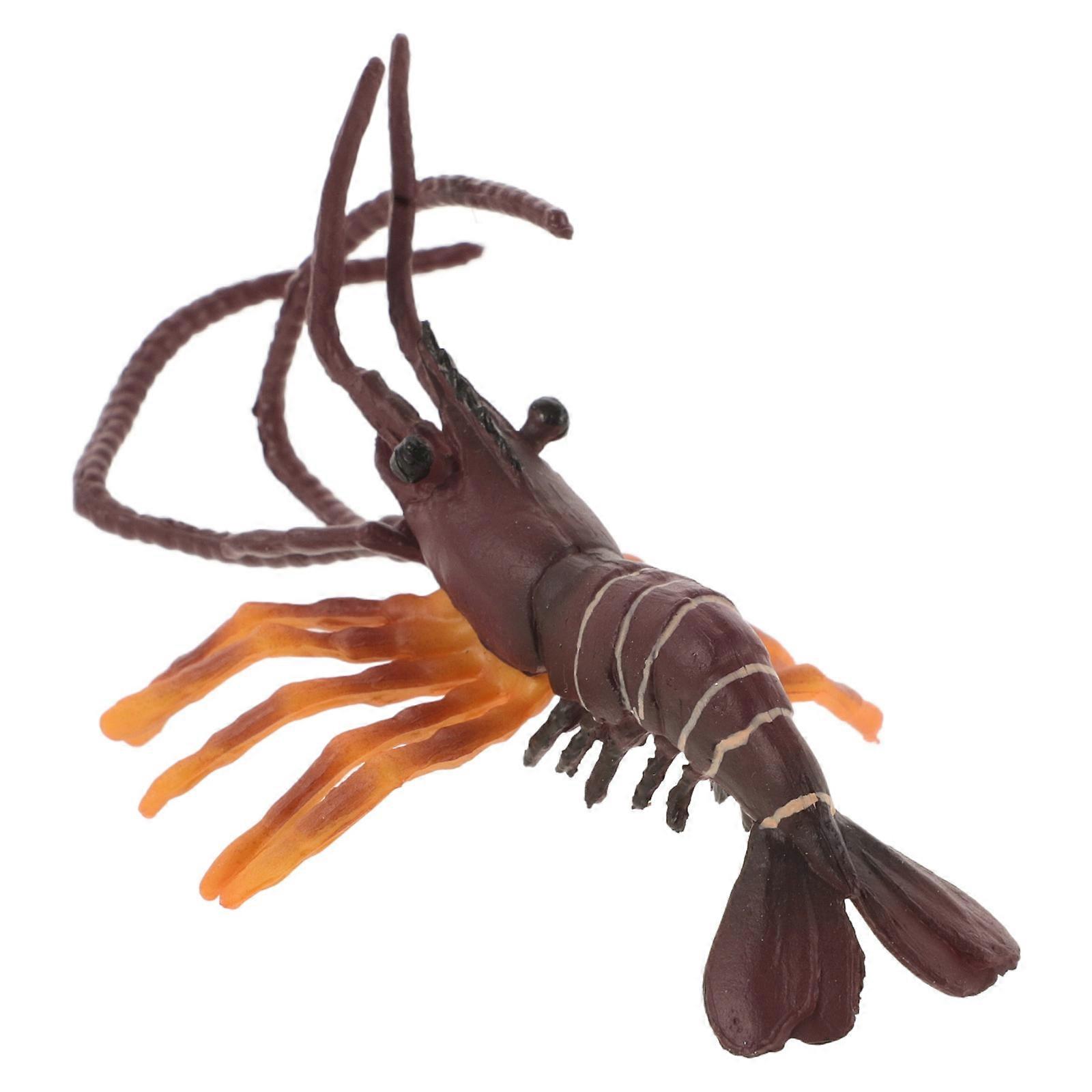 Realistic Artificial Shrimp Model High Simulation Fake Figurine for Aquarium Decor Garden Display Ornament Vivid Design