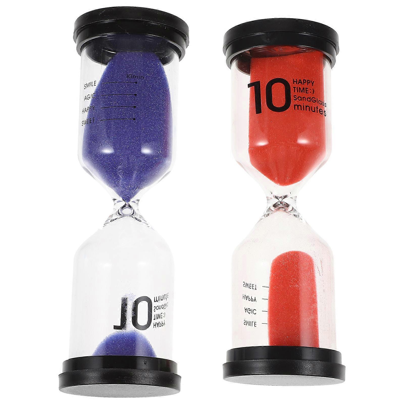 Creative Toilet Hourglass Timer 10-Minute Bath Timer For Everyday Life Colorful 2Pcs