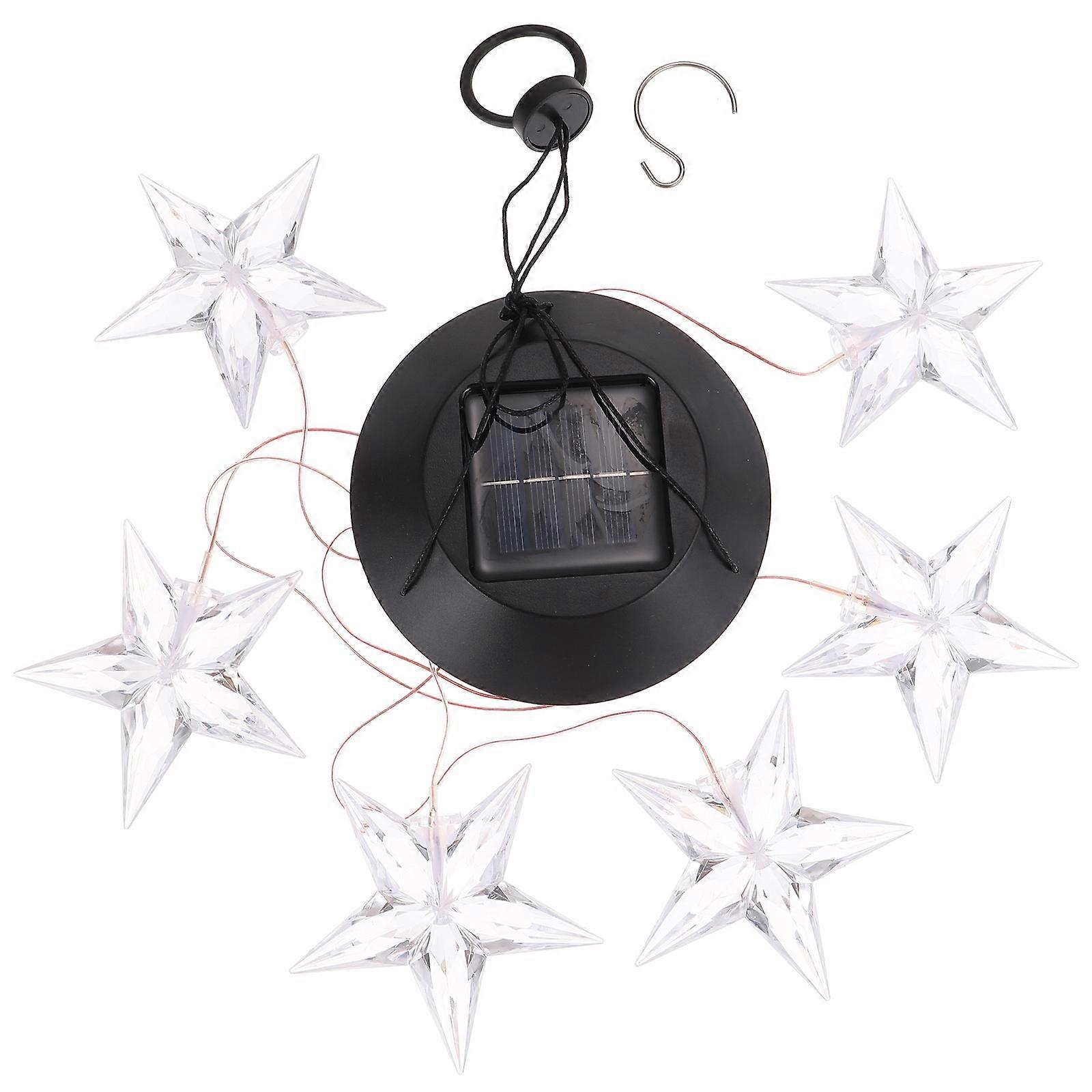 Solar Wind Chimes Outdoor Decoration Transparent ABS Light Weight Easy to Hang for Garden 1 Pack