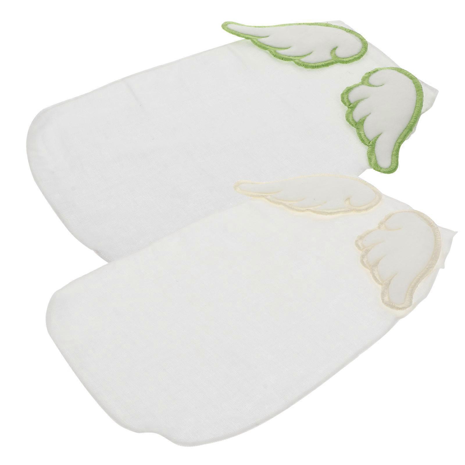 Cotton Baby Towels 2Set Multi-layered Absorbent Sweat Protection Towels For Babies 29x20x0.2cm Green