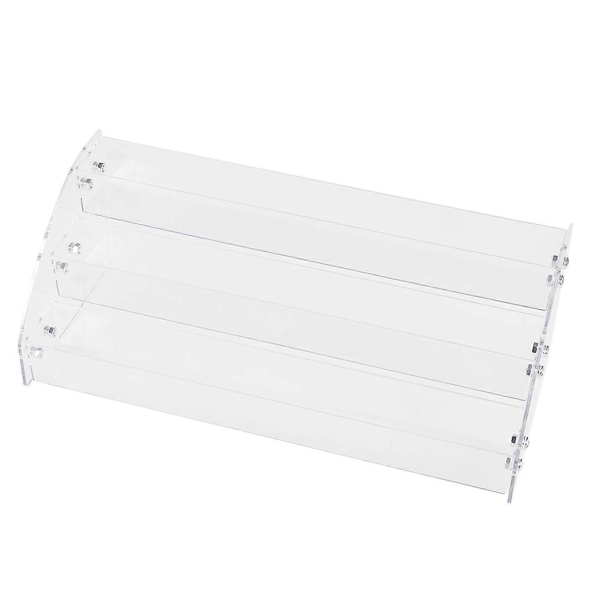 Transparent Acrylic 3 Layer Makeup Storage Rack for Cosmetics Organization in Small Spaces