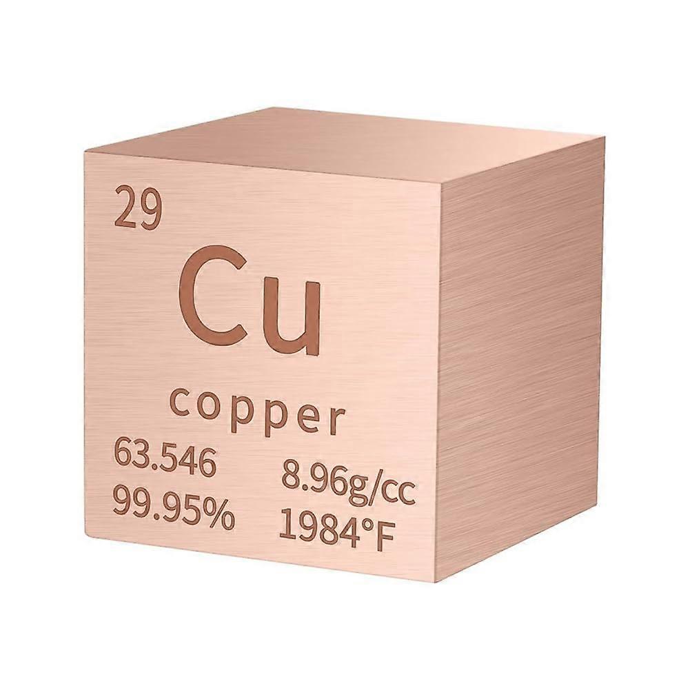 Copper Density Squares 1 Inch Pure Copper Metal for Lab Experiments Collectible Elements Periodic Table