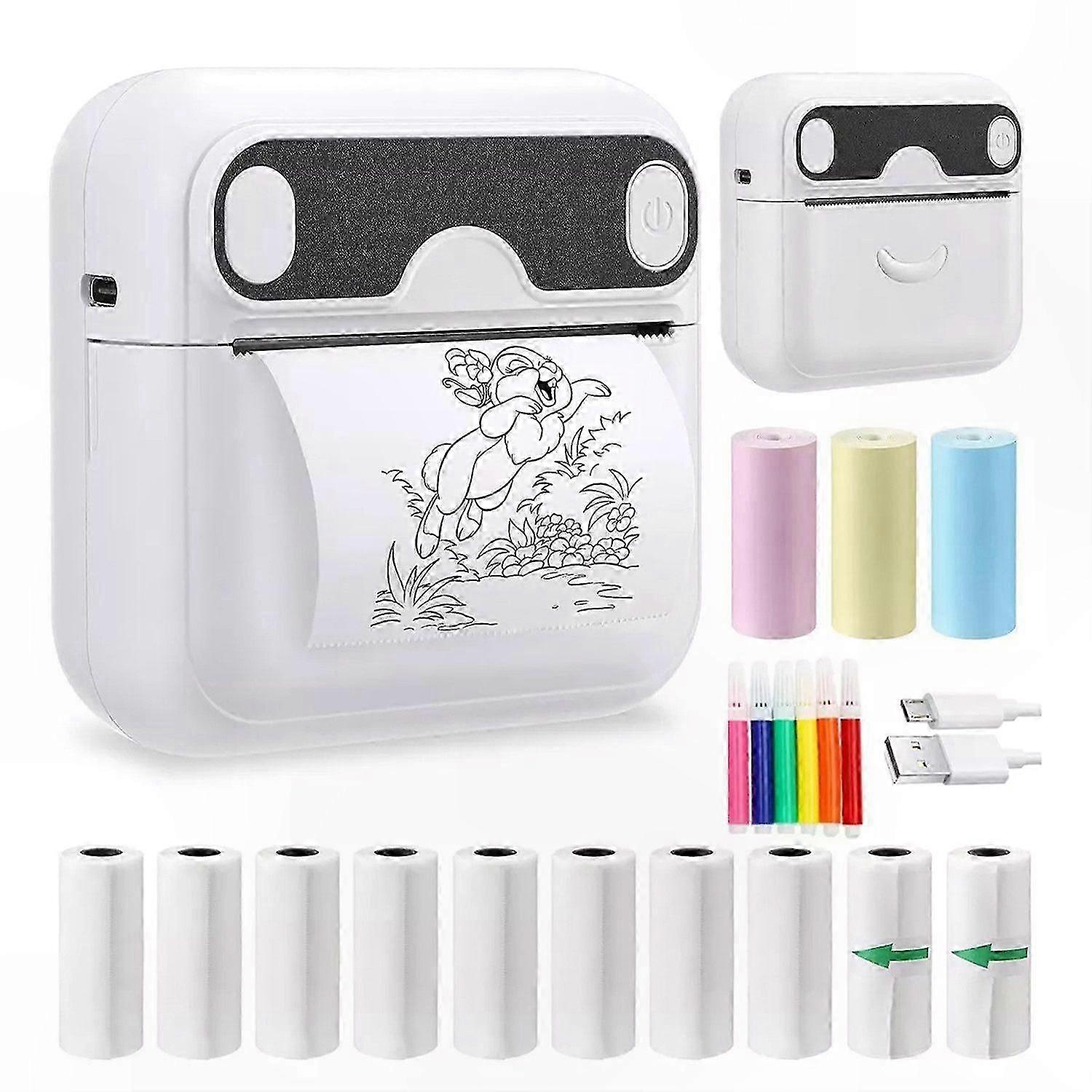 Compact Bluetooth Label Printer Mini Thermal Printer Multifunction Portable Design