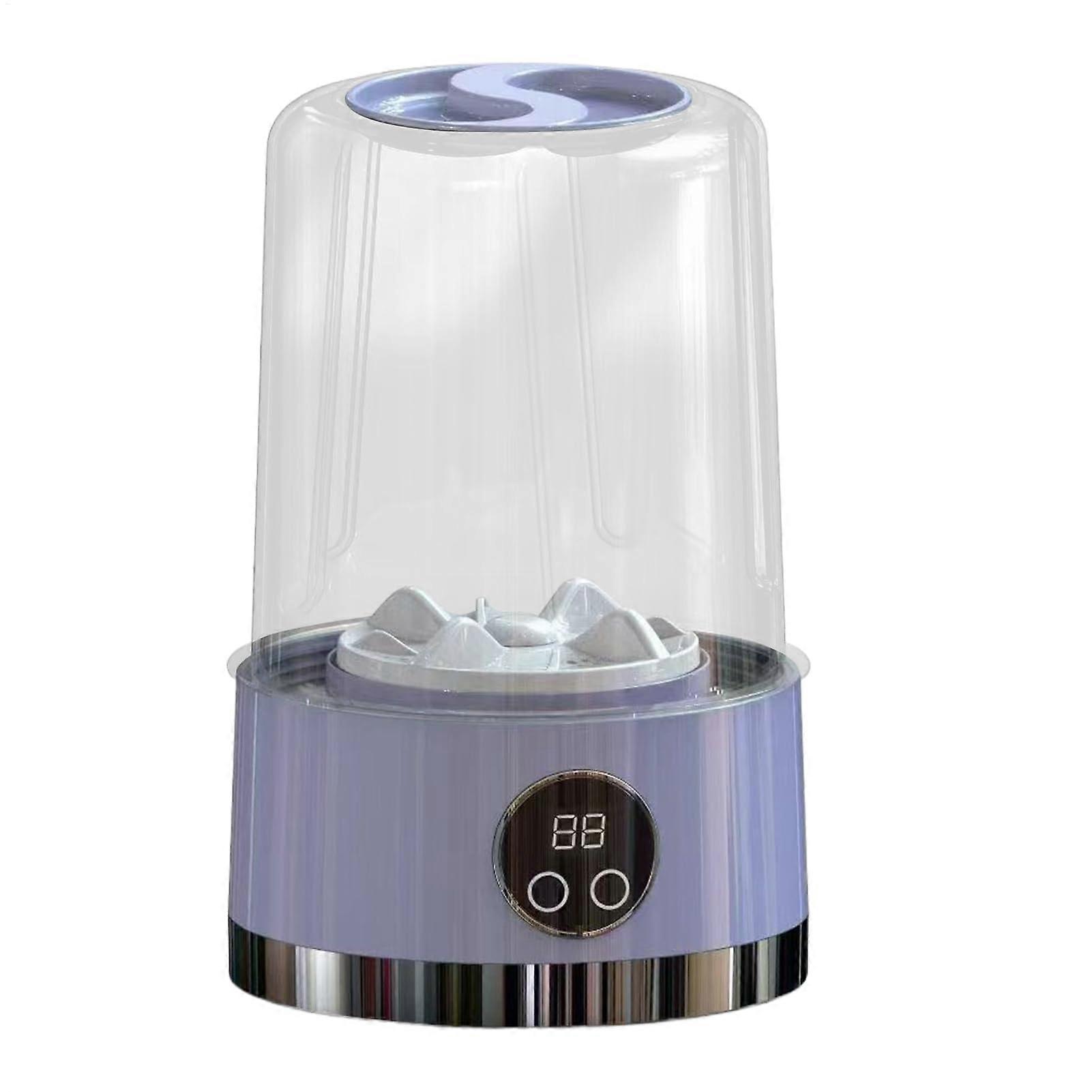 Portable Mini Washing Machine For Delicate Socks, Cordless, Quiet, Compact Travel And Home Use, Purple