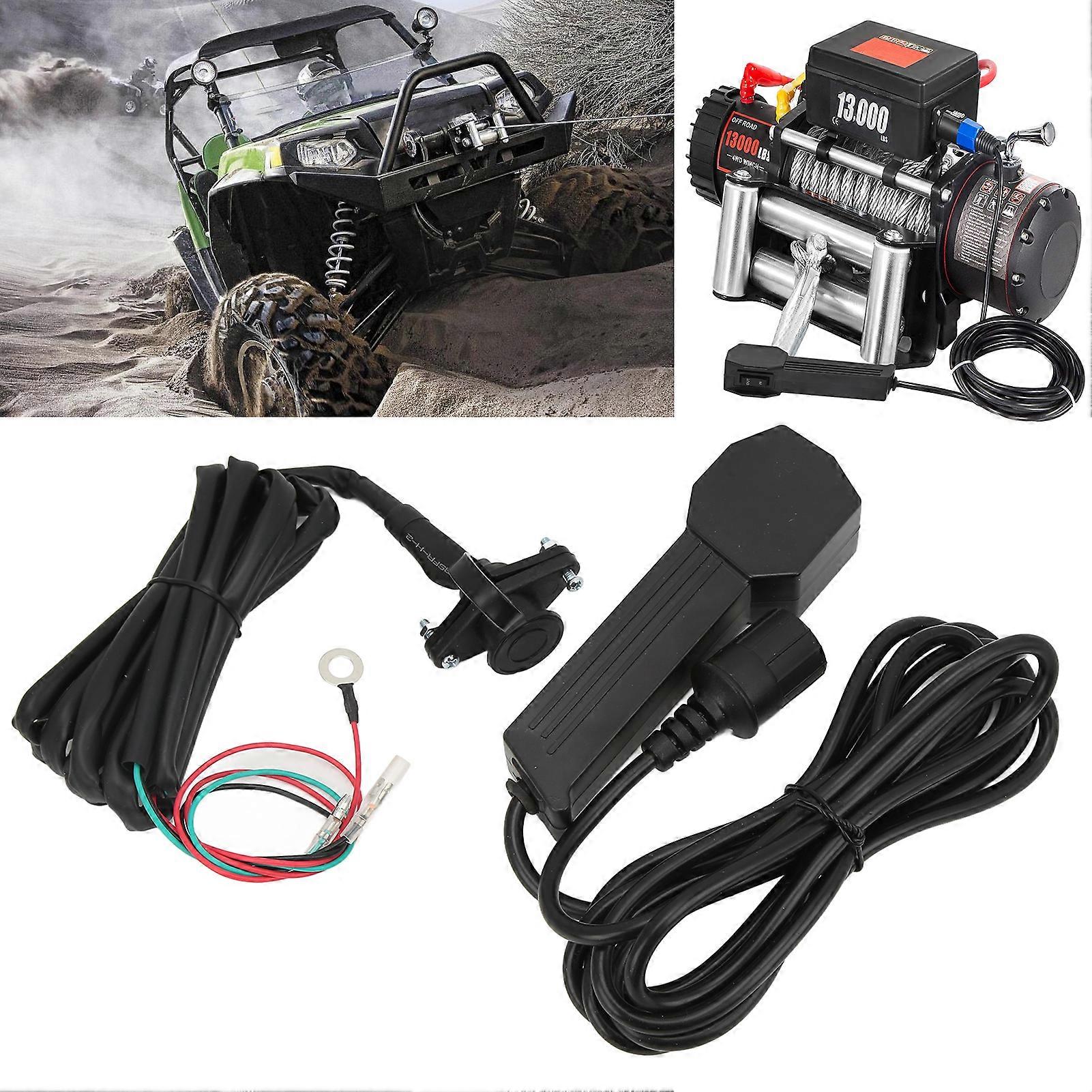 12V HandHeld Winch Remote Controller with 9ft Cable Electric Manual Waterproof for ATV UTV