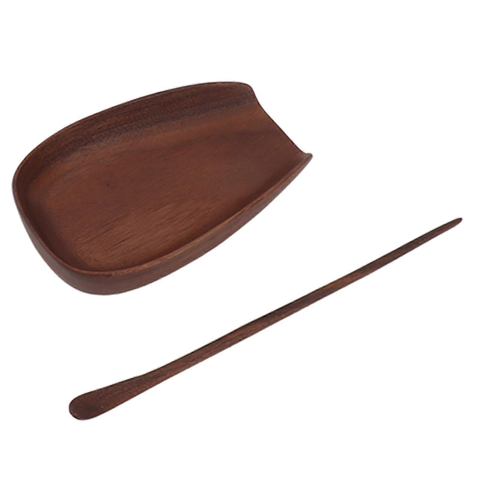 Chinese Gongfu Tea Set, Tea Scoop Set Walnut Practical Exquisite for Teahouse (A)