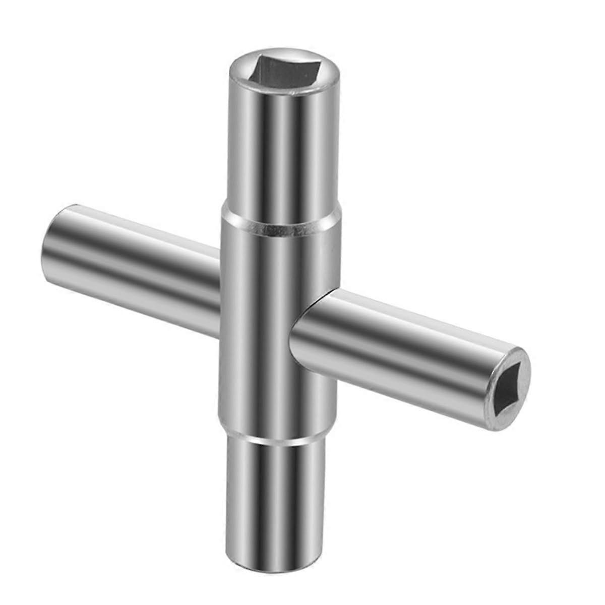 Square Key 4 Gang 6.5mm/7mm/8mm/9mm Internal Dimensions for Electrical Boxes, Control Cabinets, Gas and Water Meters - Silver