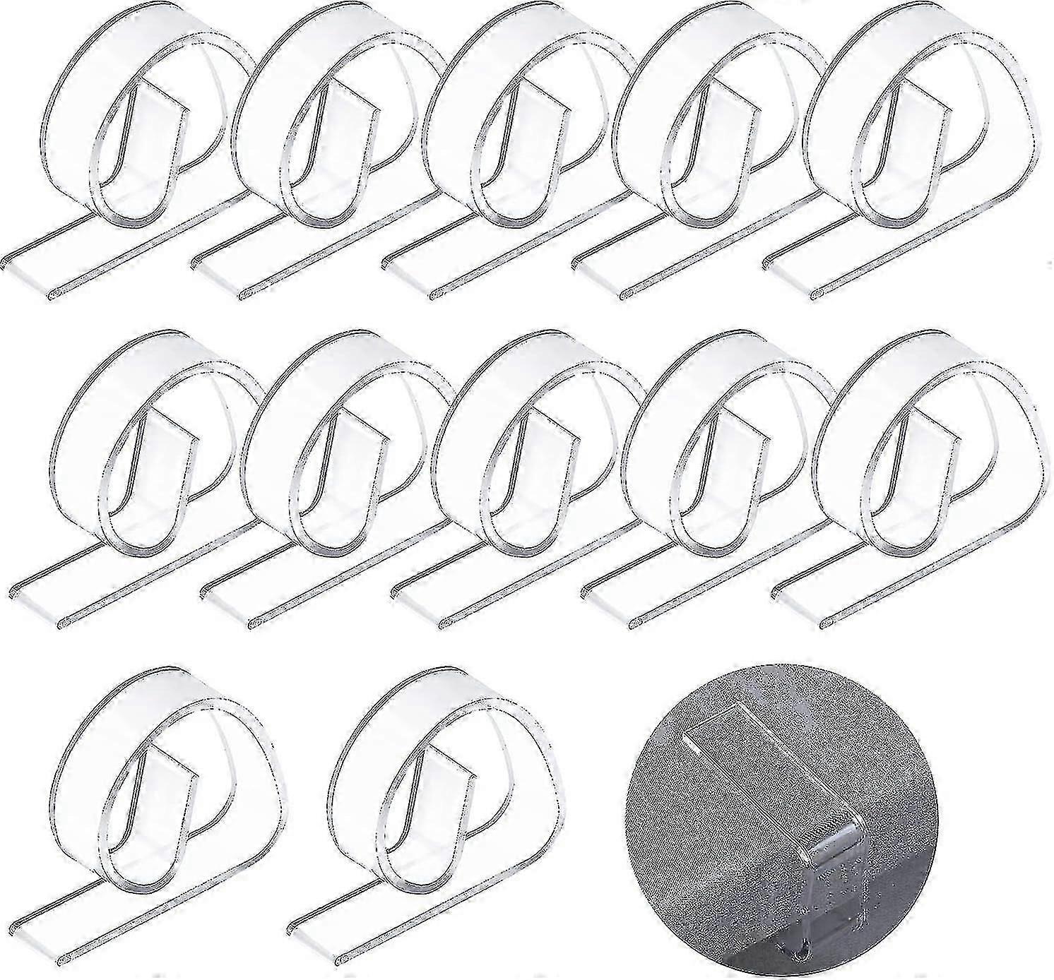 12 Transparent Tablecloth Clips for Secure Picnic and Party Setups