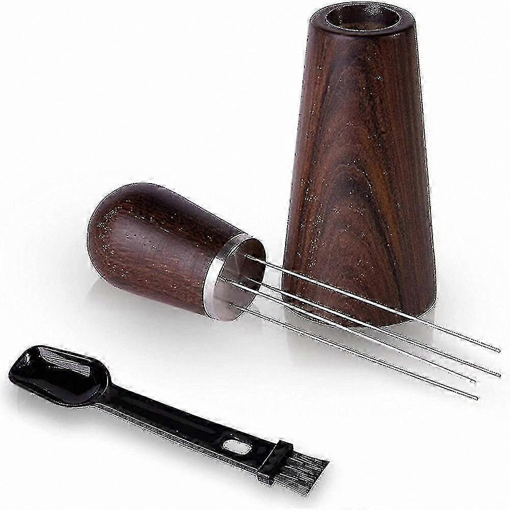 Wooden Espresso Stirrer Tool for Coffee Distribution with Needle-Type Design