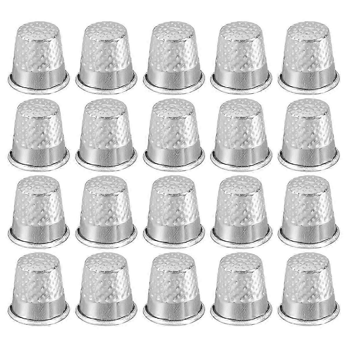 Sewing Thimble Finger Protector, 20 Pcs Metal Finger Shield Ring