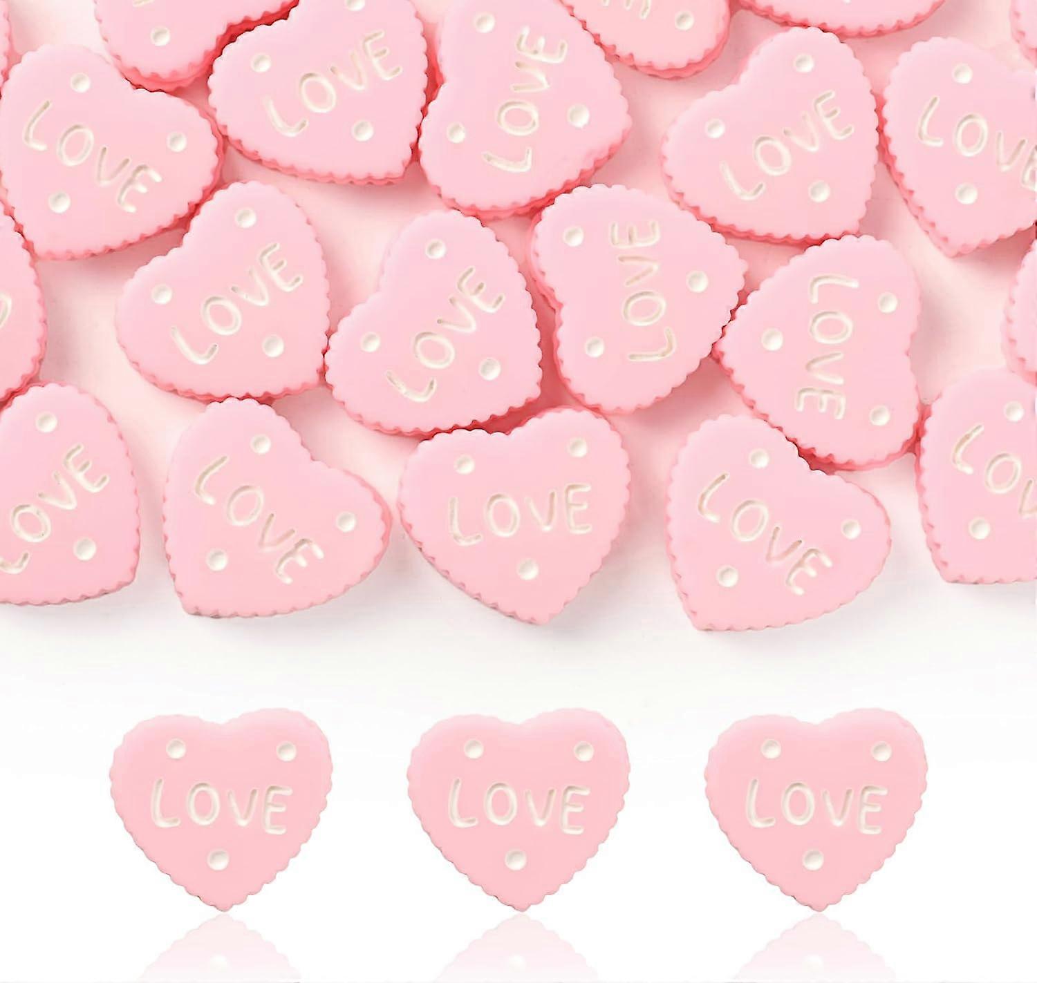 Fake Cookies, 30 Pcs Mini Simulate Heart Biscuits Artificial Realistic