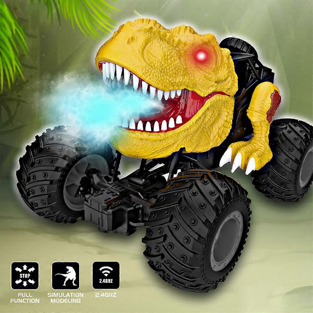 Remote Control Dinosaur Car Drift Truck with Smart Spray Full Functions for Boys